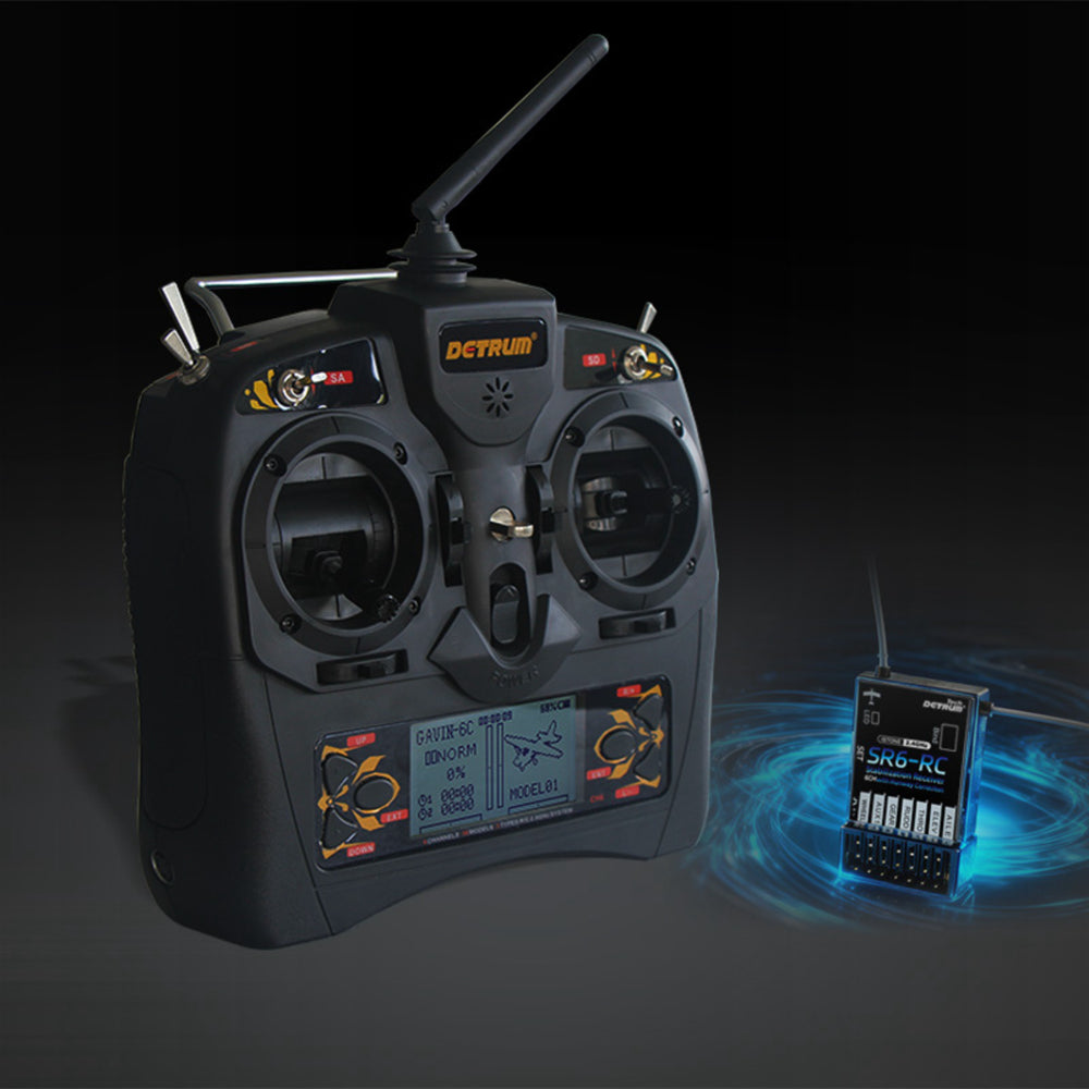 Detrum-GAVIN-6C-6CH-2.4Ghz-Transmitter-SR6-RC-iStone-6-Axis-Stabilization-Runway-Correction-Receiver_2
