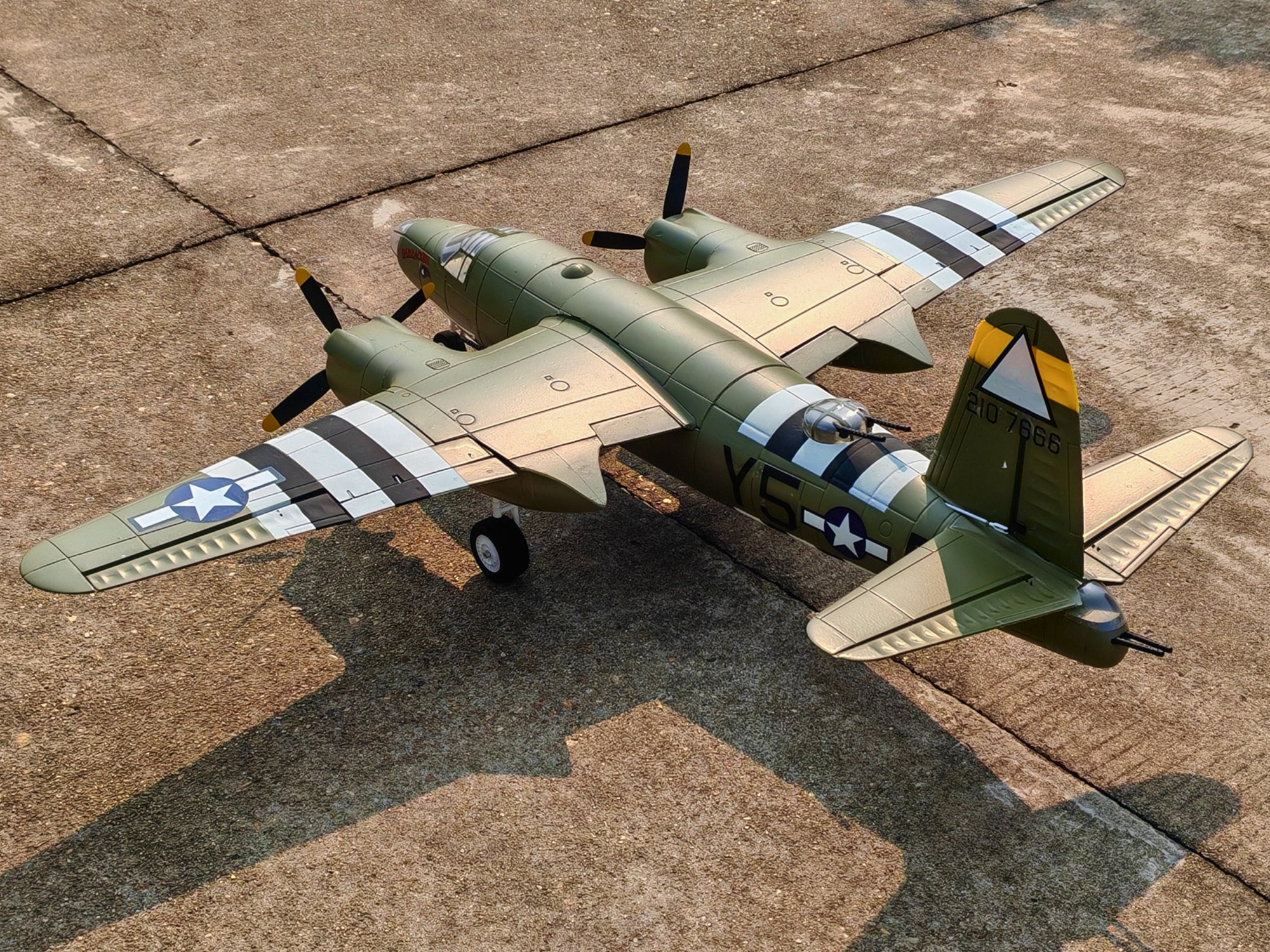 Dynam B 26 Marauder Green 4S RC Remote Controlled Twin Engine Warbird Aiplane 1500mm Wingspan Flaps PNP BNF SPNP RTF DY8972GN