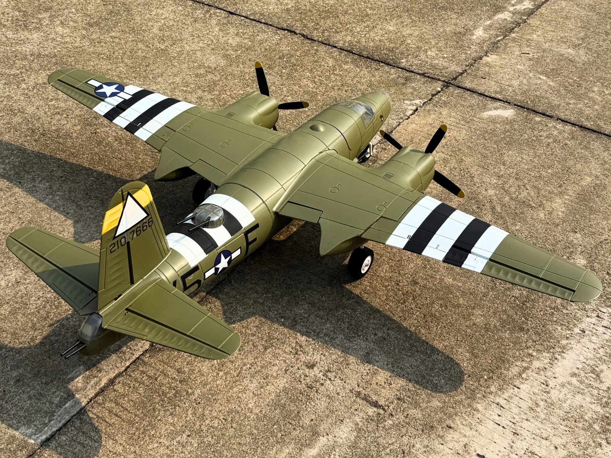 Dynam B 26 Marauder Green 4S RC Remote Controlled Twin Engine Warbird Aiplane 1500mm Wingspan Flaps PNP BNF SPNP RTF DY8972GN