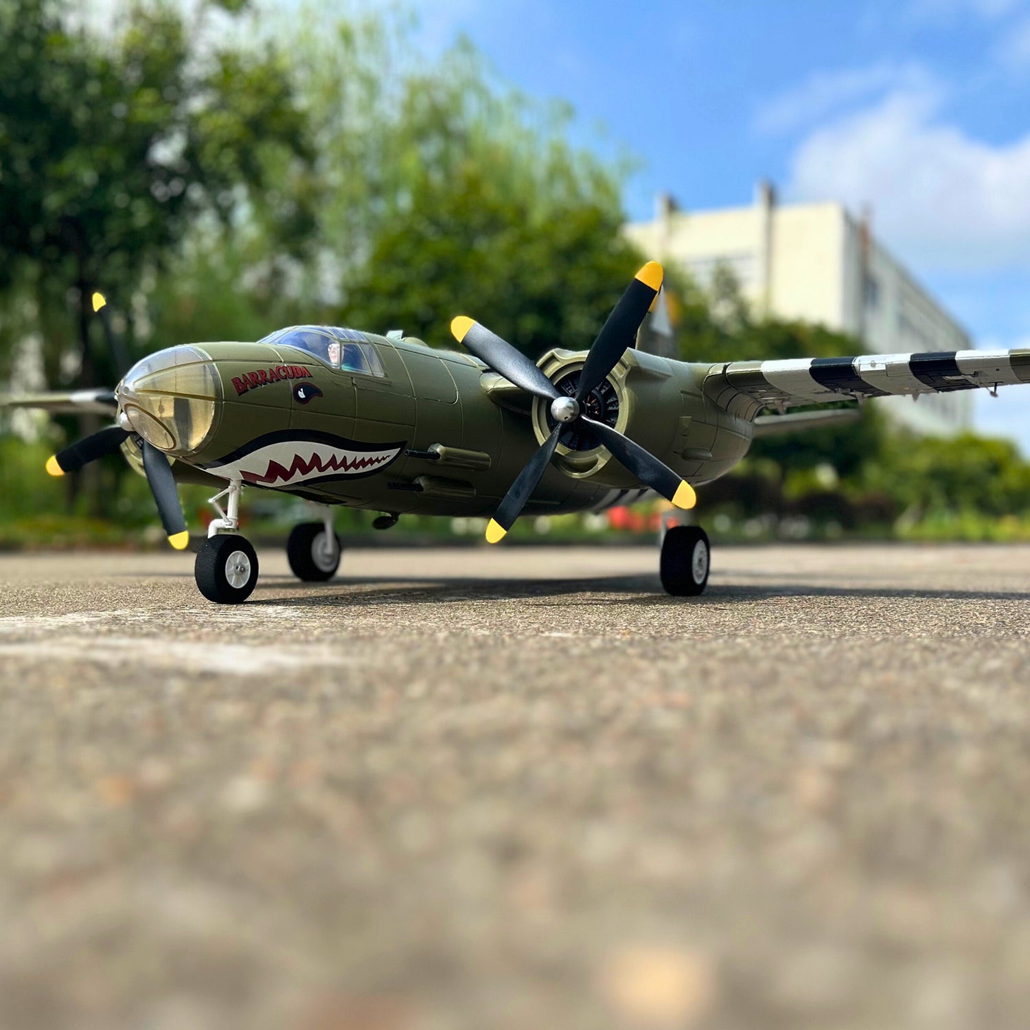 Dynam-B-26-Marauder-Green-4S-Twin-Engine-RC-Warbird-Plane-1.5m-SRTF-DY8972GN