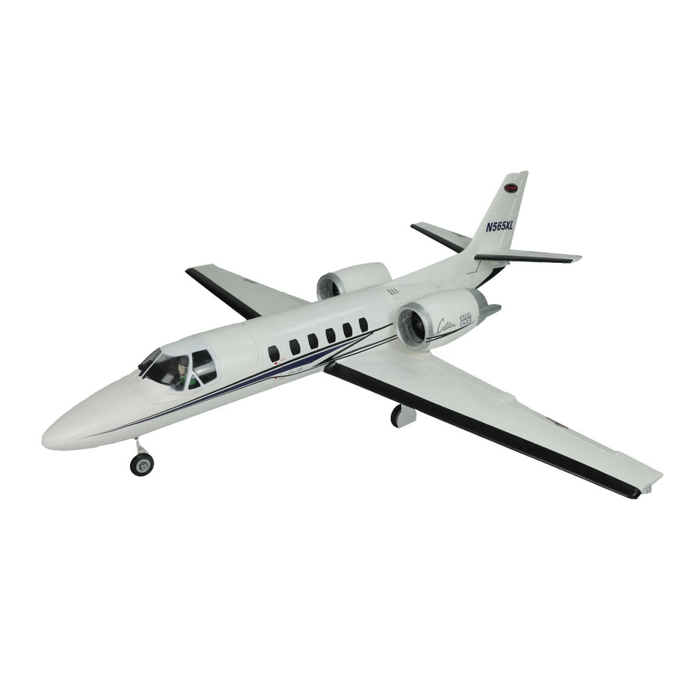 ✨🔄 Upgraded! Pre-Order Dynam Cessna 550 Turbo Jet V3 White 4S Twin 64mm RC EDF Jet w/ Flaps