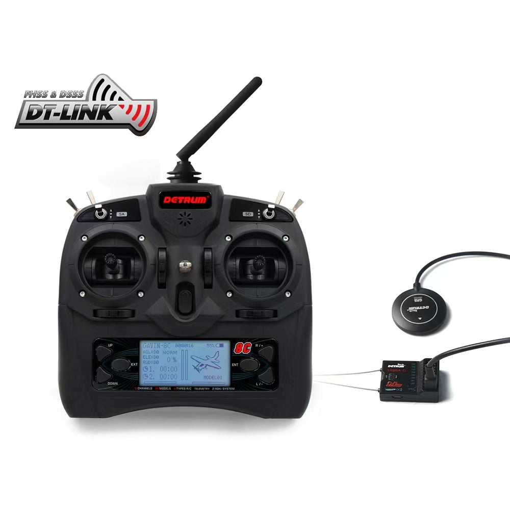 Dynam DHC-2 Beaver V2 Red Sea/Land Seaplane SRTF-Pro w/ GAVIN-8CH TX & SR86A-G GPS Autopilot RX