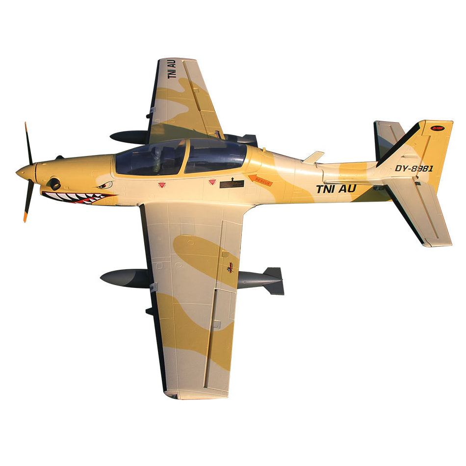 Dynam EMB 312 Tucano 4S Radio Controlled Scale Plane 1300mm Wingspan w Flaps PNP BNF RTF DY8981