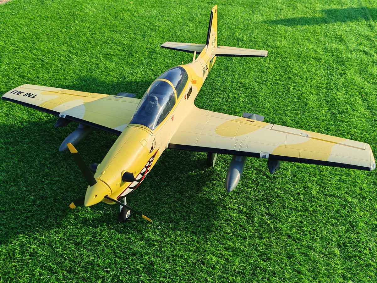 Dynam EMB 312 Tucano 4S Radio Controlled Scale Plane 1300mm Wingspan w Flaps PNP BNF RTF DY8981