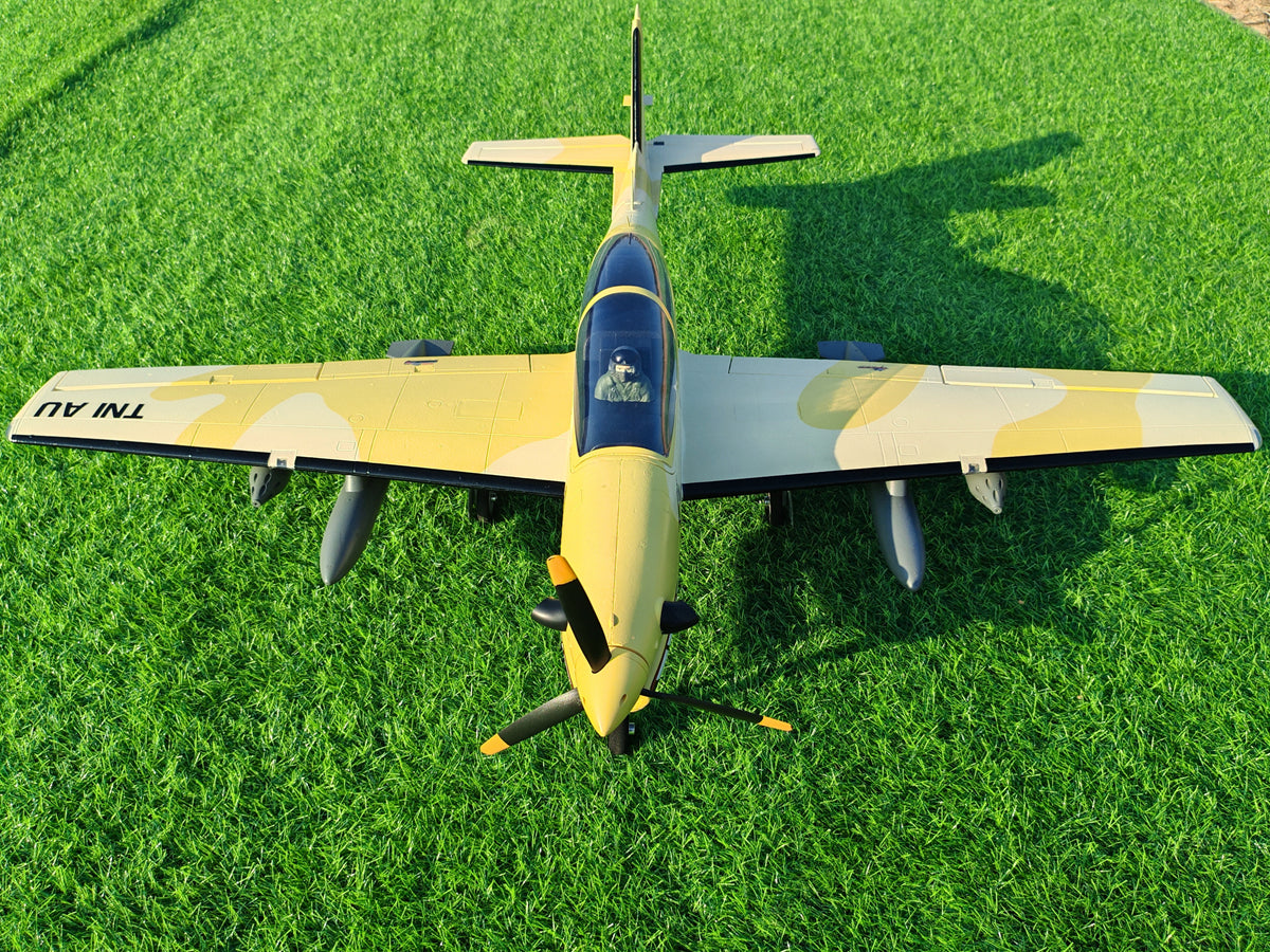 Dynam EMB 312 Tucano 4S Radio Controlled Scale Plane 1300mm Wingspan w Flaps PNP BNF RTF DY8981