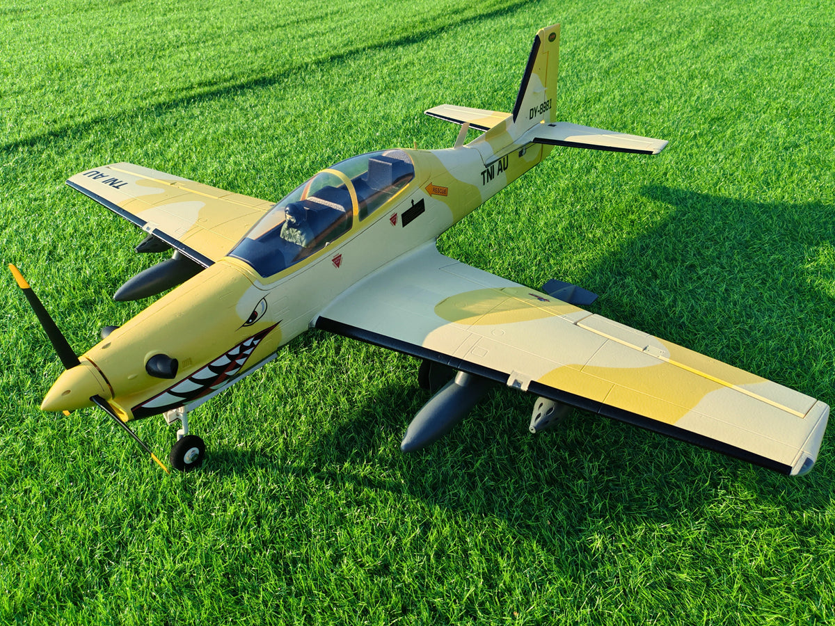 Dynam EMB 312 Tucano 4S Radio Controlled Scale Plane 1300mm Wingspan w Flaps PNP BNF RTF DY8981