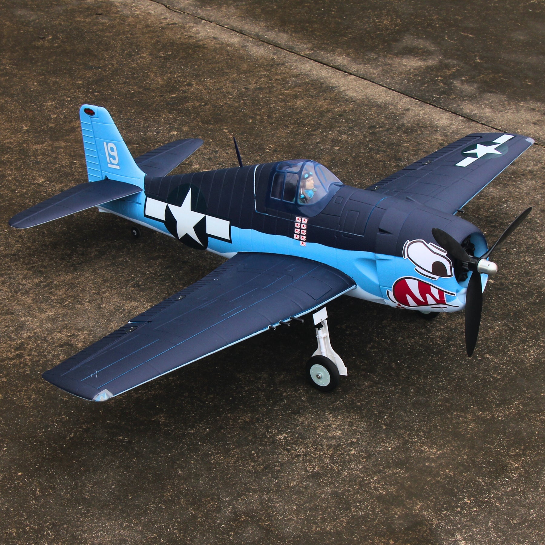 Dynam F6F Hellcat V2 4S RC Remote Control Warbird Airplane 1300mm Wingspan Flaps PNP BNF SPNP SRTF DY8958