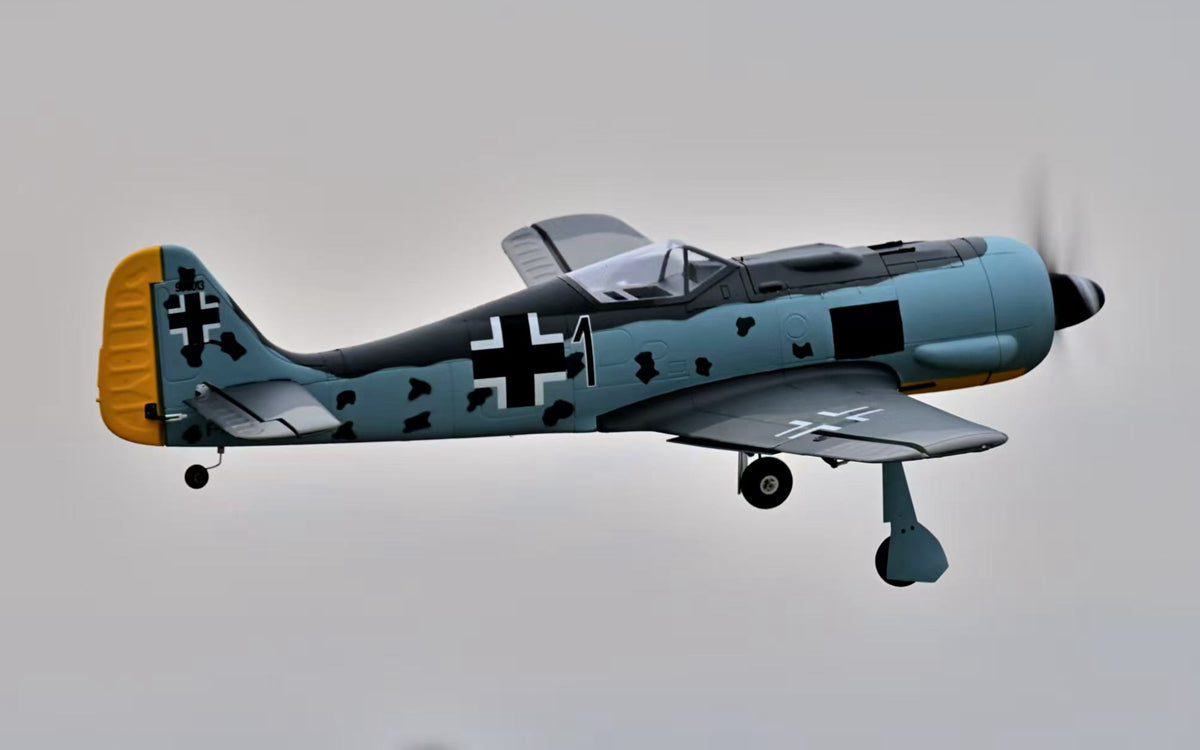 Dynam Focke Wulf FW 190 V3 4S Radio Controlled Warbird Plane 1300mm Flaps