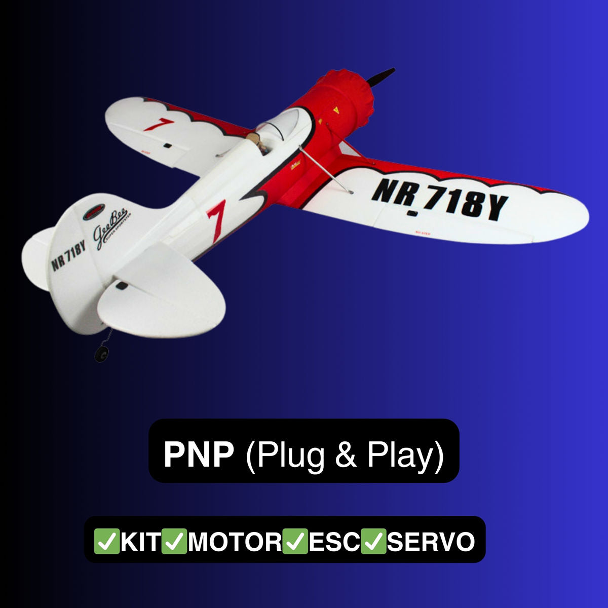 Dynam Gee Bee Y V2 Sport 3D Aerobatic 4S RC Plane 1300mm Wingspan PNP