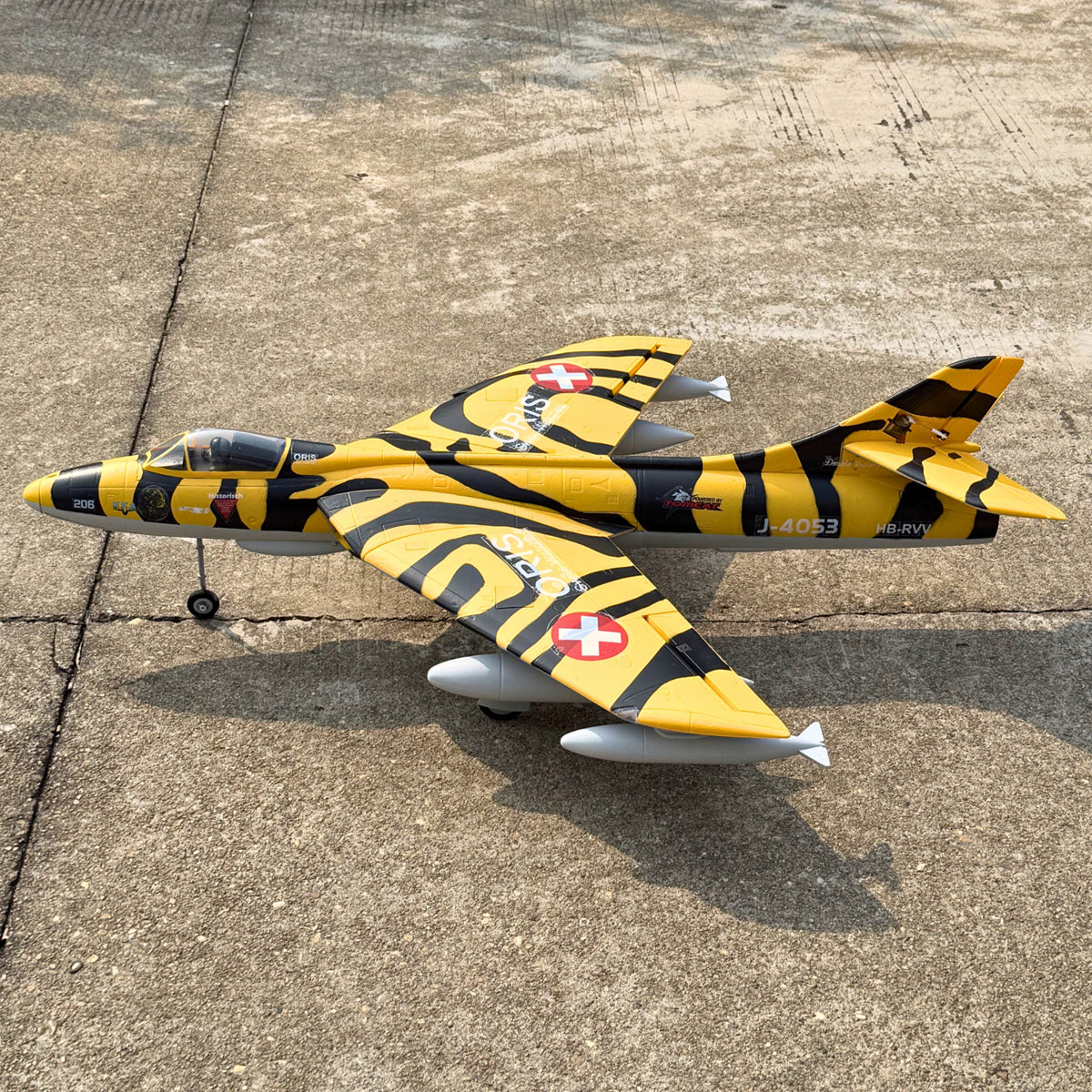 Dynam Hawker Hunter 4S 70mm 12 Blade RC Remote Control Beginner EDF Jet Airplane Flaps PNP BNF SPNP RTF DY8976
