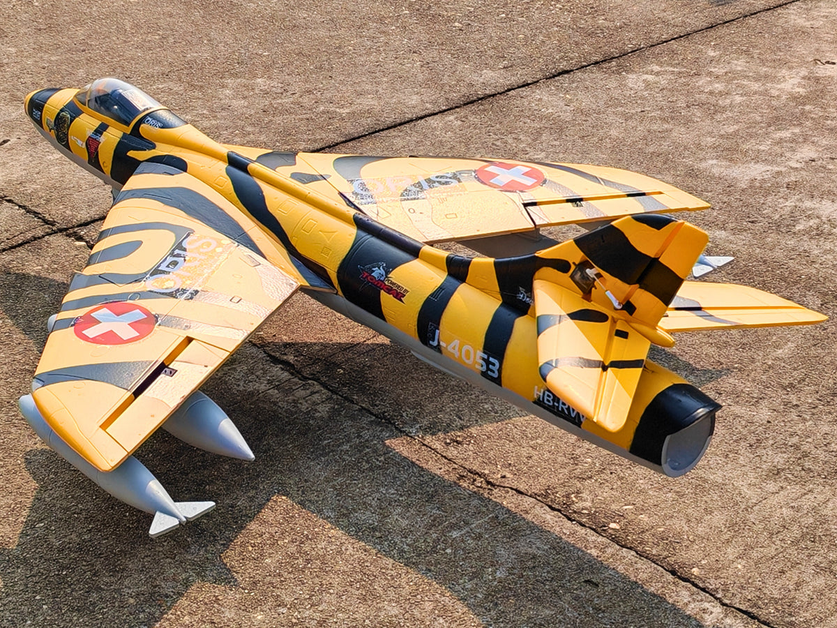 Dynam Hawker Hunter 4S 70mm 12 Blade RC Remote Control Beginner EDF Jet Airplane Flaps PNP BNF SPNP RTF DY8976