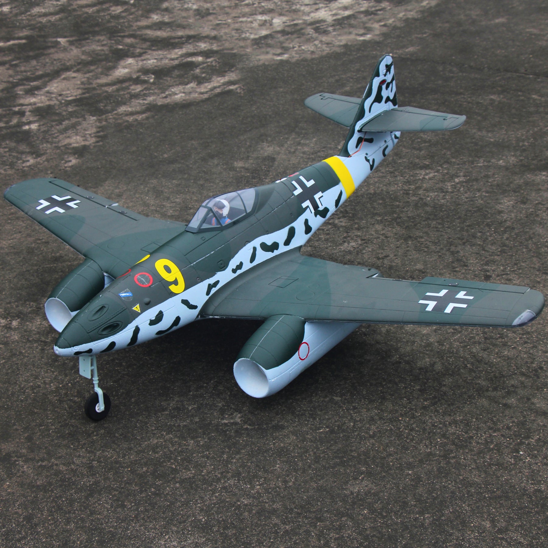 Dynam Messerschmitt Me 262 V2 PRO 6S 12 Blade Twin 70mm RC Remote Control EDF Jet 1.5m Wingspan Flaps PNP DY8950V2