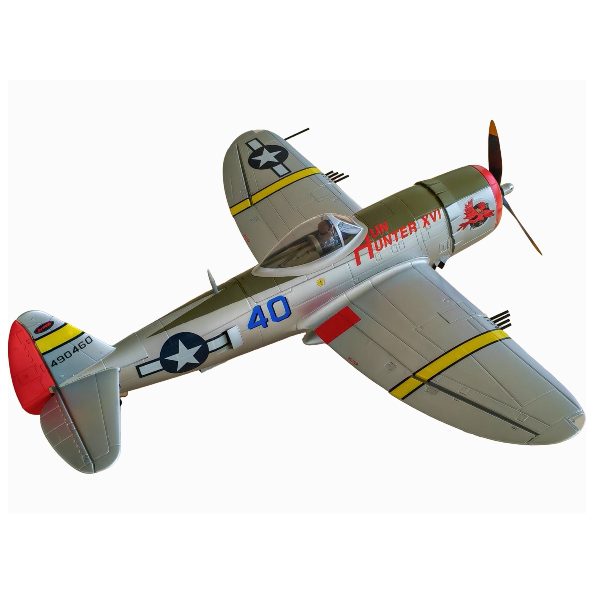 Dynam P 47D Thunderbolt V2 4S RC Radio Control Warbird Airplane 1220mm w Flaps PNP BNF RTF DY8956