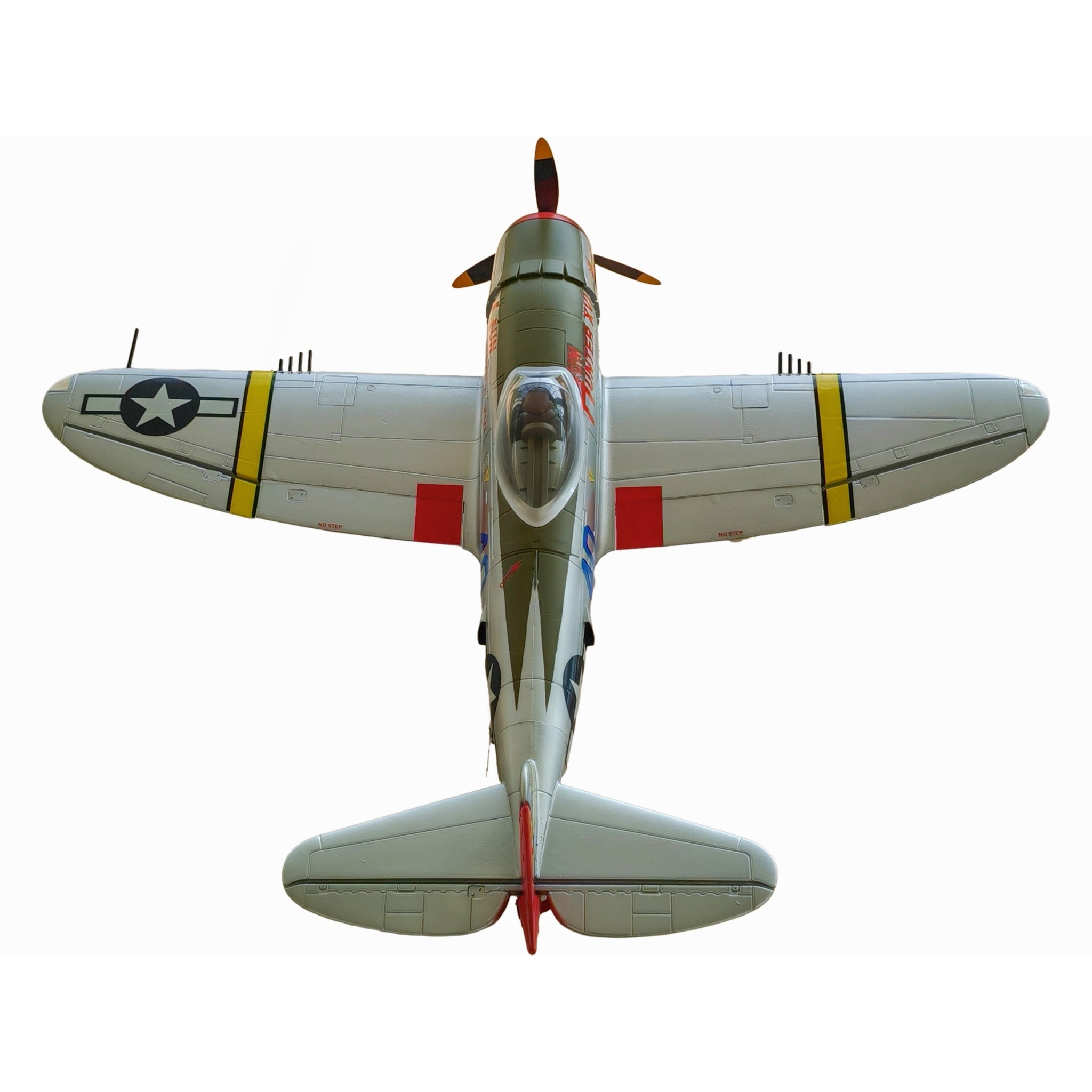 Dynam P 47D Thunderbolt V2 4S RC Radio Control Warbird Airplane 1220mm w Flaps PNP BNF RTF DY8956