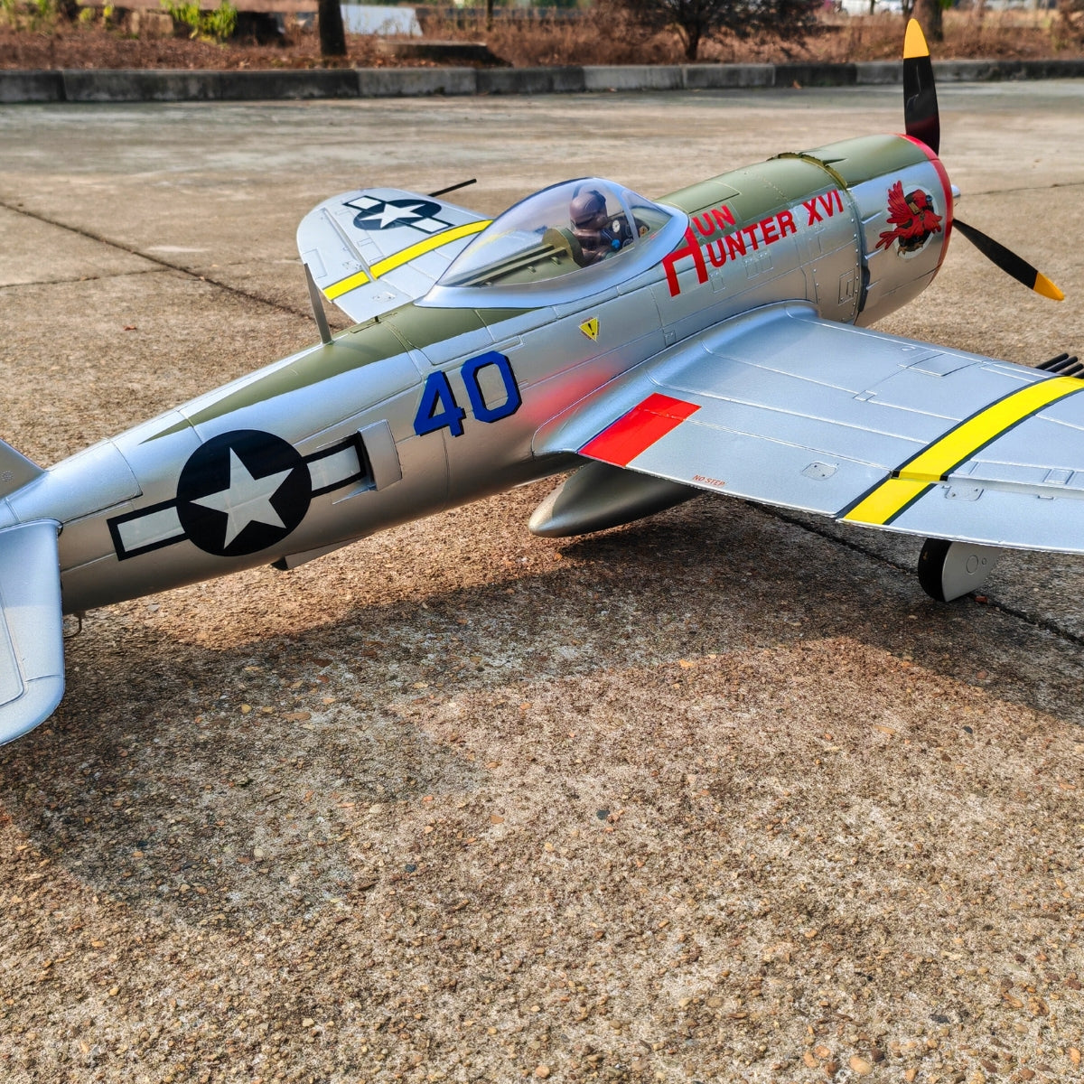 Dynam P 47D Thunderbolt V2 4S RC Radio Control Warbird Airplane 1220mm w Flaps PNP BNF RTF DY8956