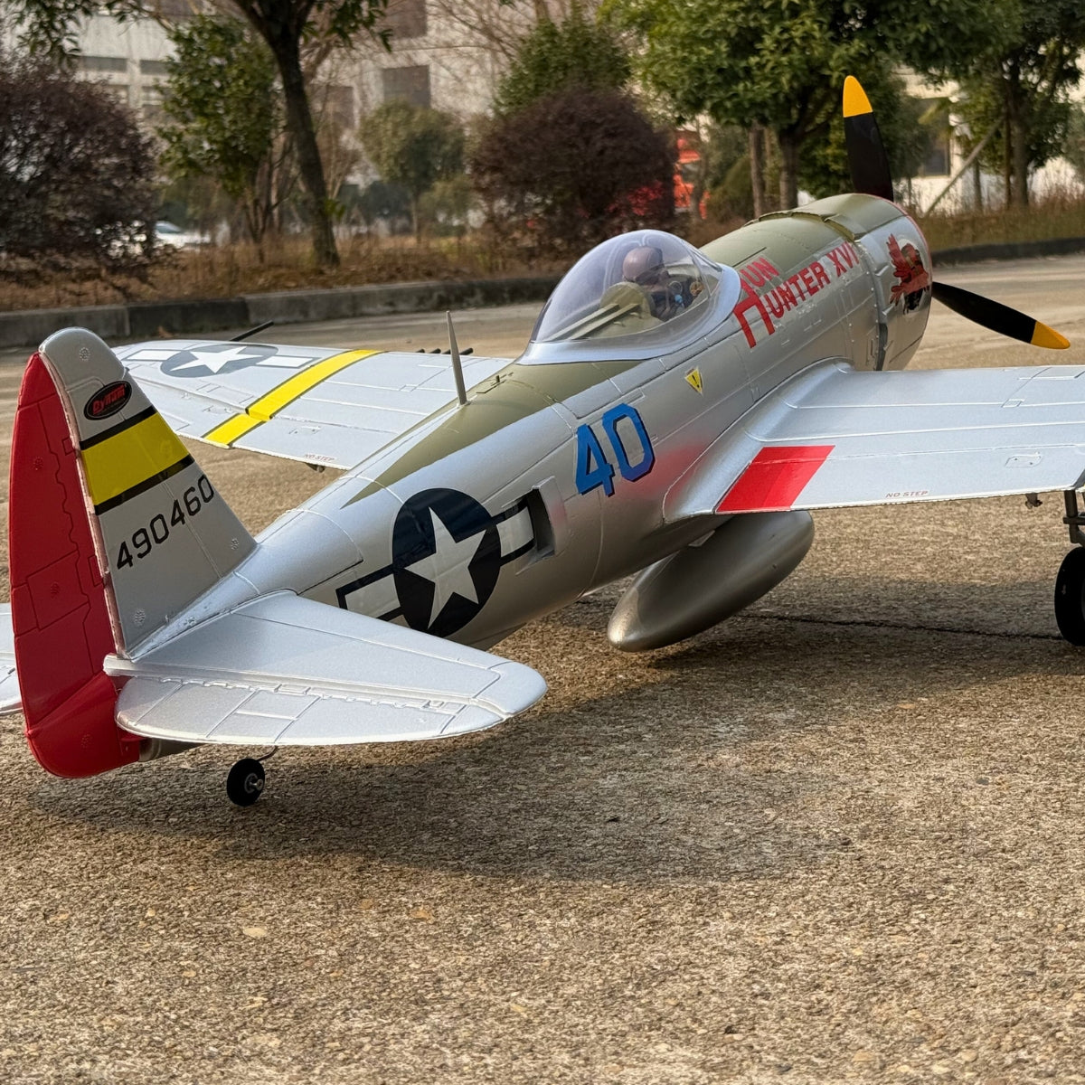 Dynam P 47D Thunderbolt V2 4S RC Radio Control Warbird Airplane 1220mm w Flaps PNP BNF RTF DY8956