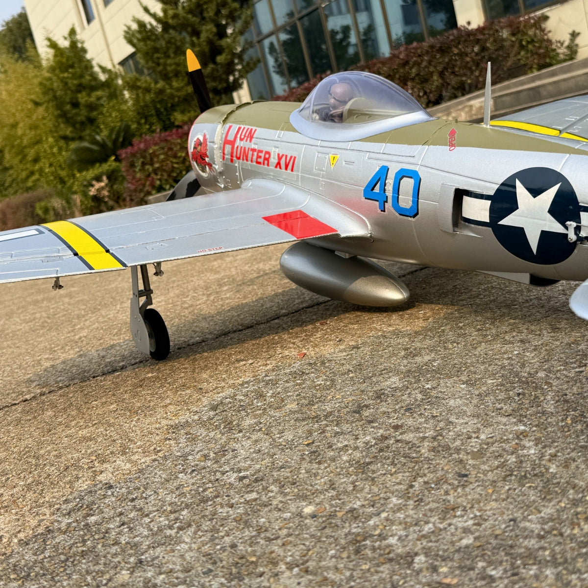 Dynam P 47D Thunderbolt V2 4S RC Radio Control Warbird Airplane 1220mm w Flaps PNP BNF RTF DY8956