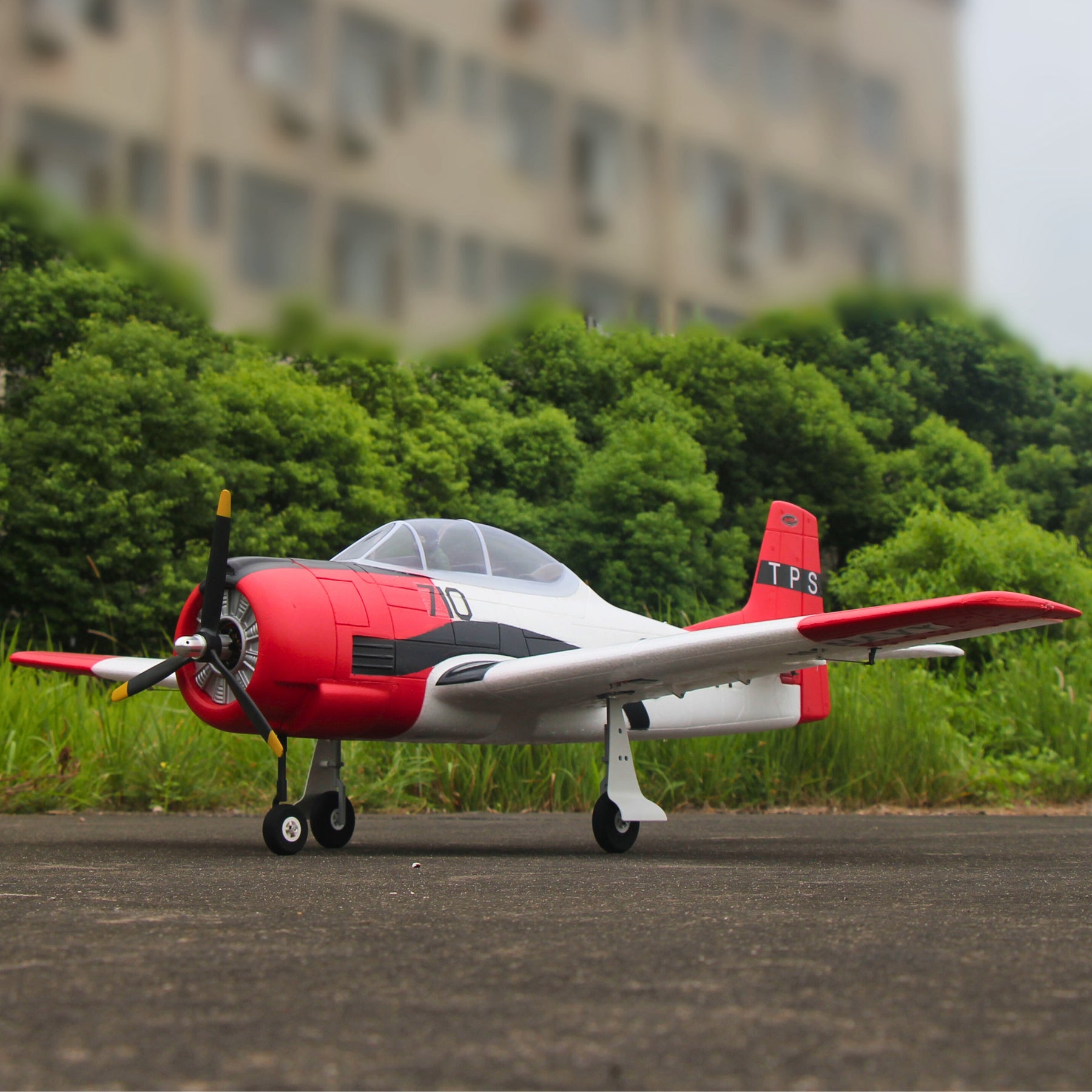 Dynam T 28 Trojan V2 Red 4S RC Remote Control Warbird Airplane 1300mm Wingspan Flaps PNP BNF SPNP RTF DY8940RD