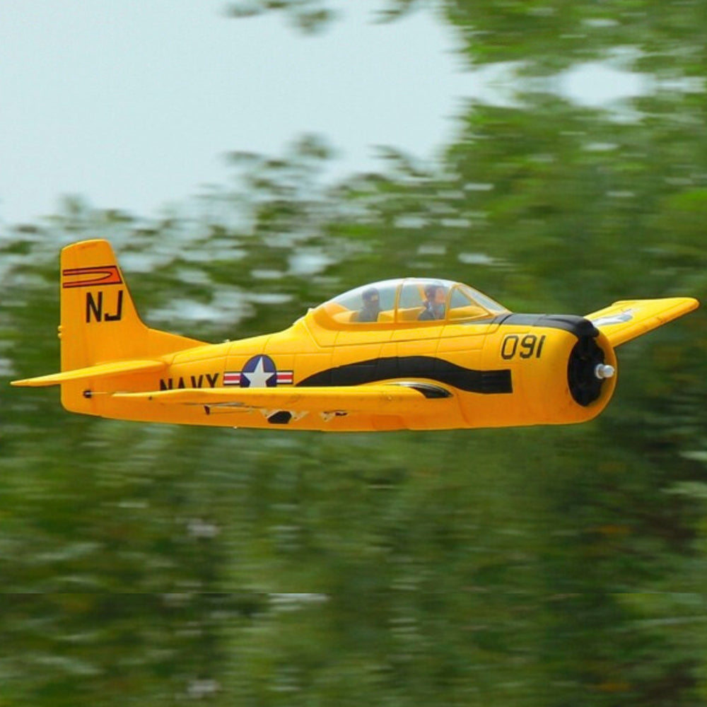Dynam-T-28-Trojan-V2-Yellow-4S-Remote-Controlled-Warbird-Plane-1.3m-Flaps-DY8940YL-BNF_1
