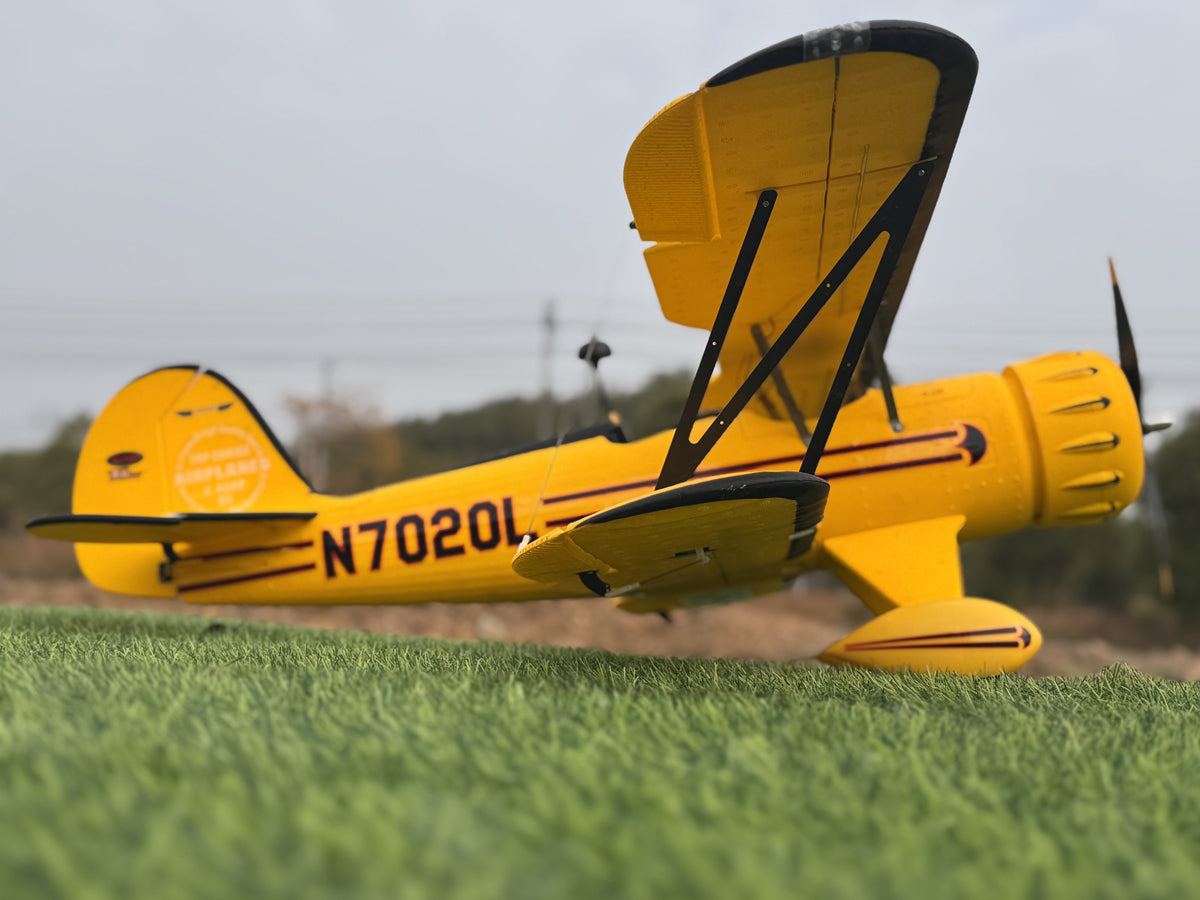 Dynam Waco YMF-5D V2 Yellow 4S Radio Controlled Biplane 1300mm Wingspan PNP BNF RTF DY8952YL