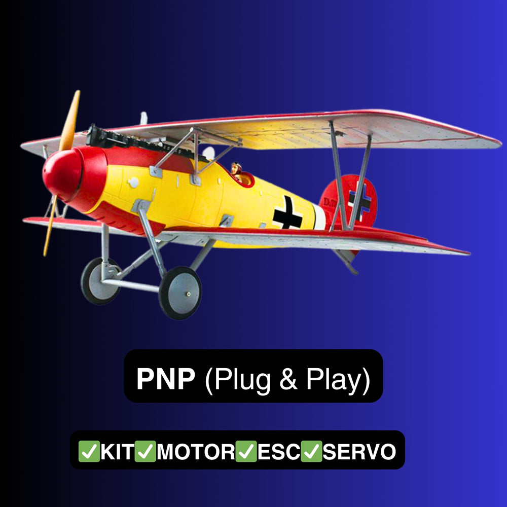 Dynam Albatros D.Va V2 4S RC Warbird Biplane 1300mm 51 Wingspan PNP