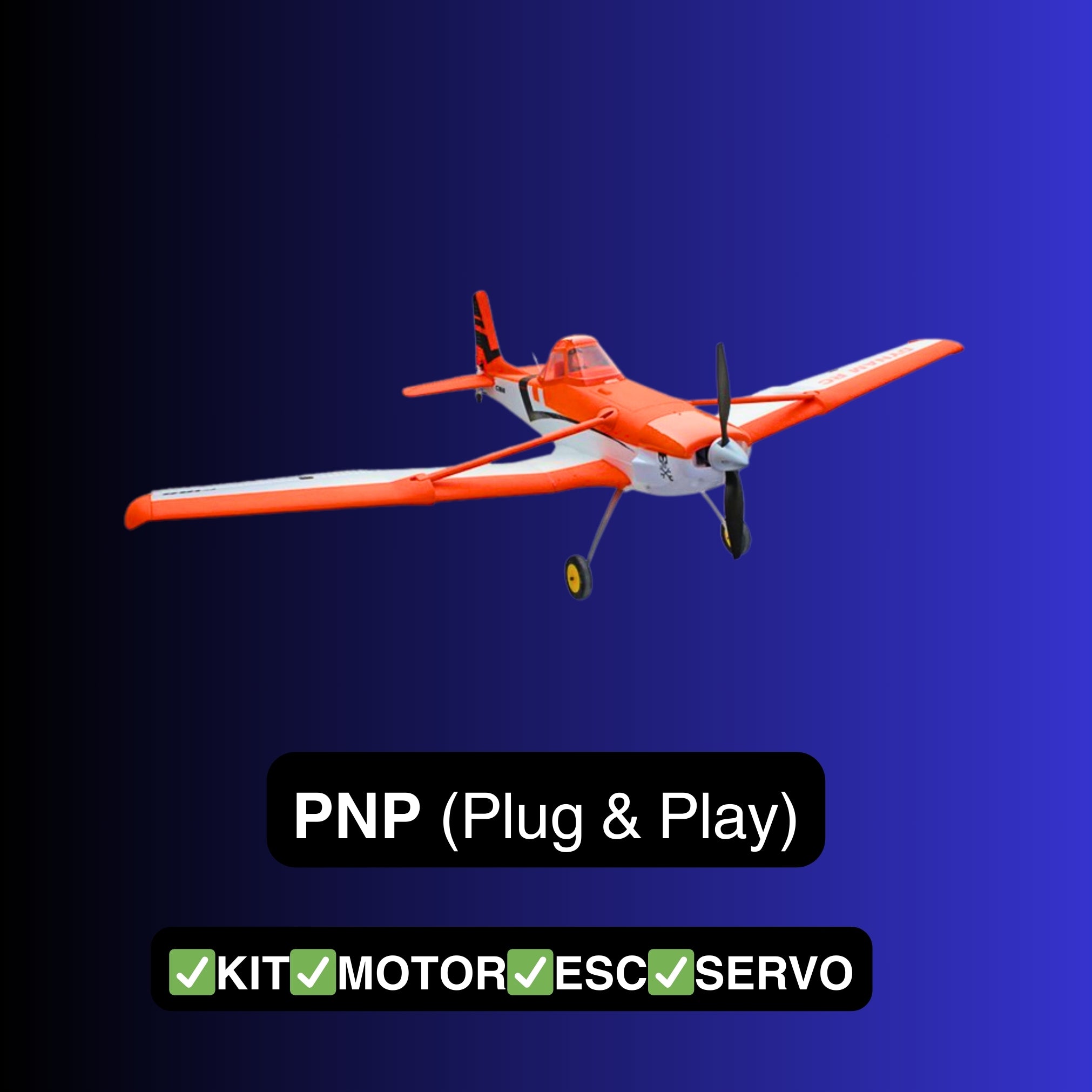 Dynam Cessna 188 Crop Duster V2 Orange 4S RC Scale Plane PNP