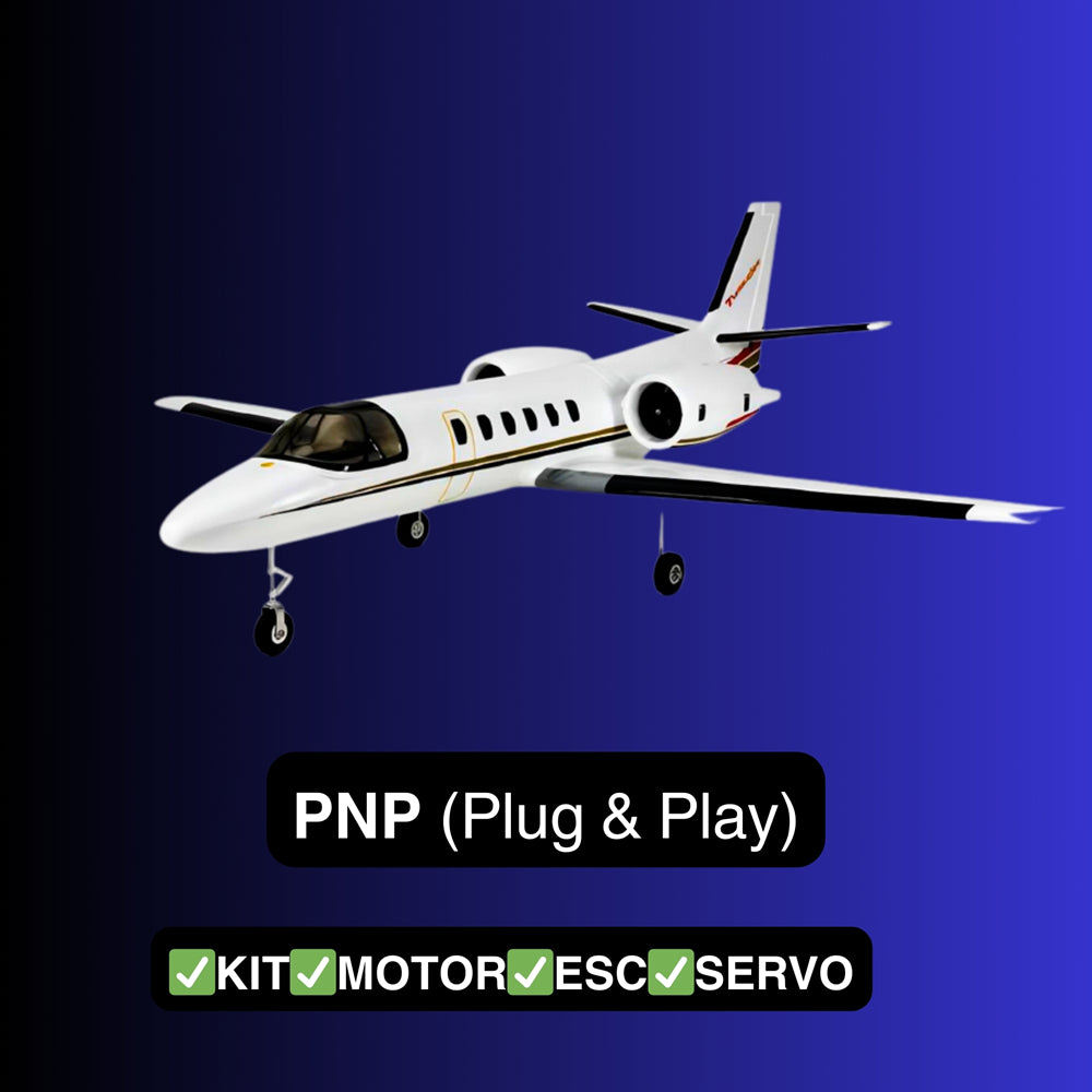 Dynam Cessna 550 Turbo Jet V2 White PNP