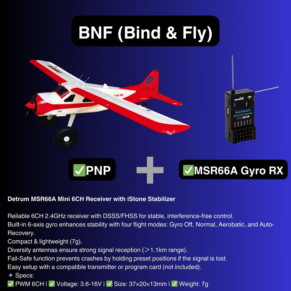 Dynam DHC 2 Beaver V2 Red 4S SeaLand RC Seaplane BNF