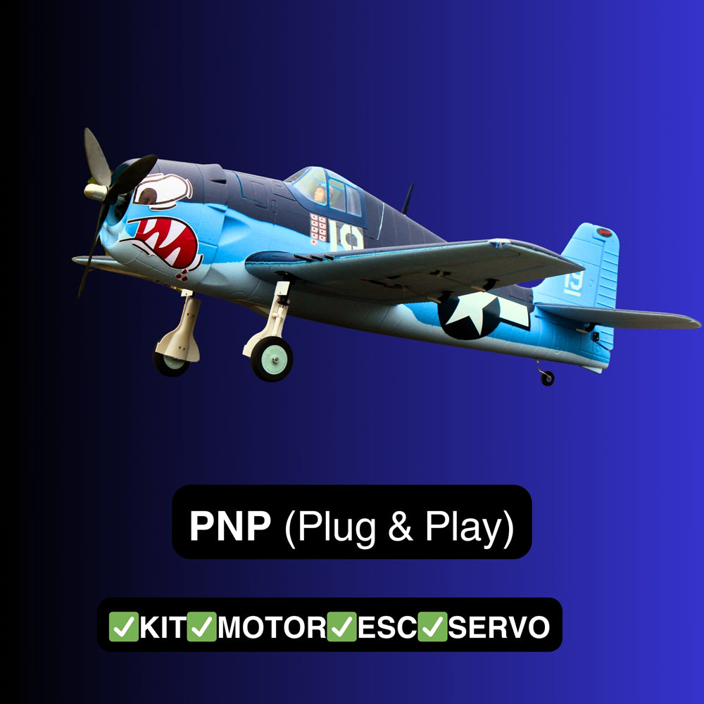 Dynam F6F Hellcat V2 4S RC Warbird Plane 1300mm w Flaps PNP