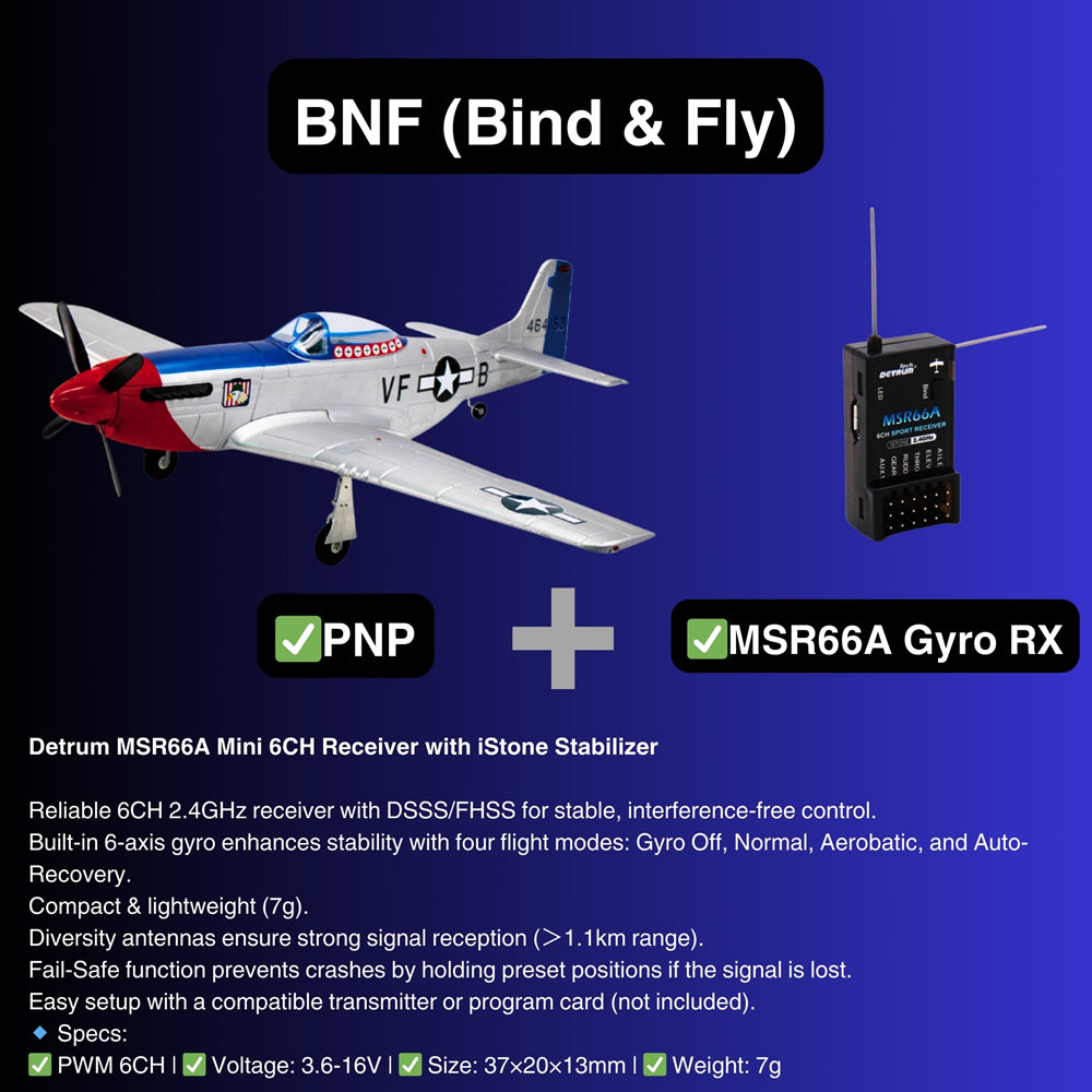 Dynam P 51 Mustang V2 Fred Glover RC Warbird Plane BNF