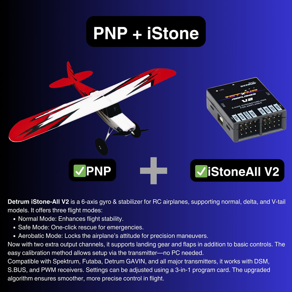 Dynam Primo RC Beginner Trainer Red STOL Bigfoot PNP iStone