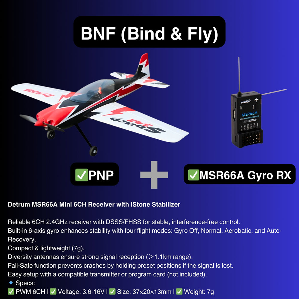 Dynam Sbach 342 4S RC Aerobatic 3D Sport Plane BNF