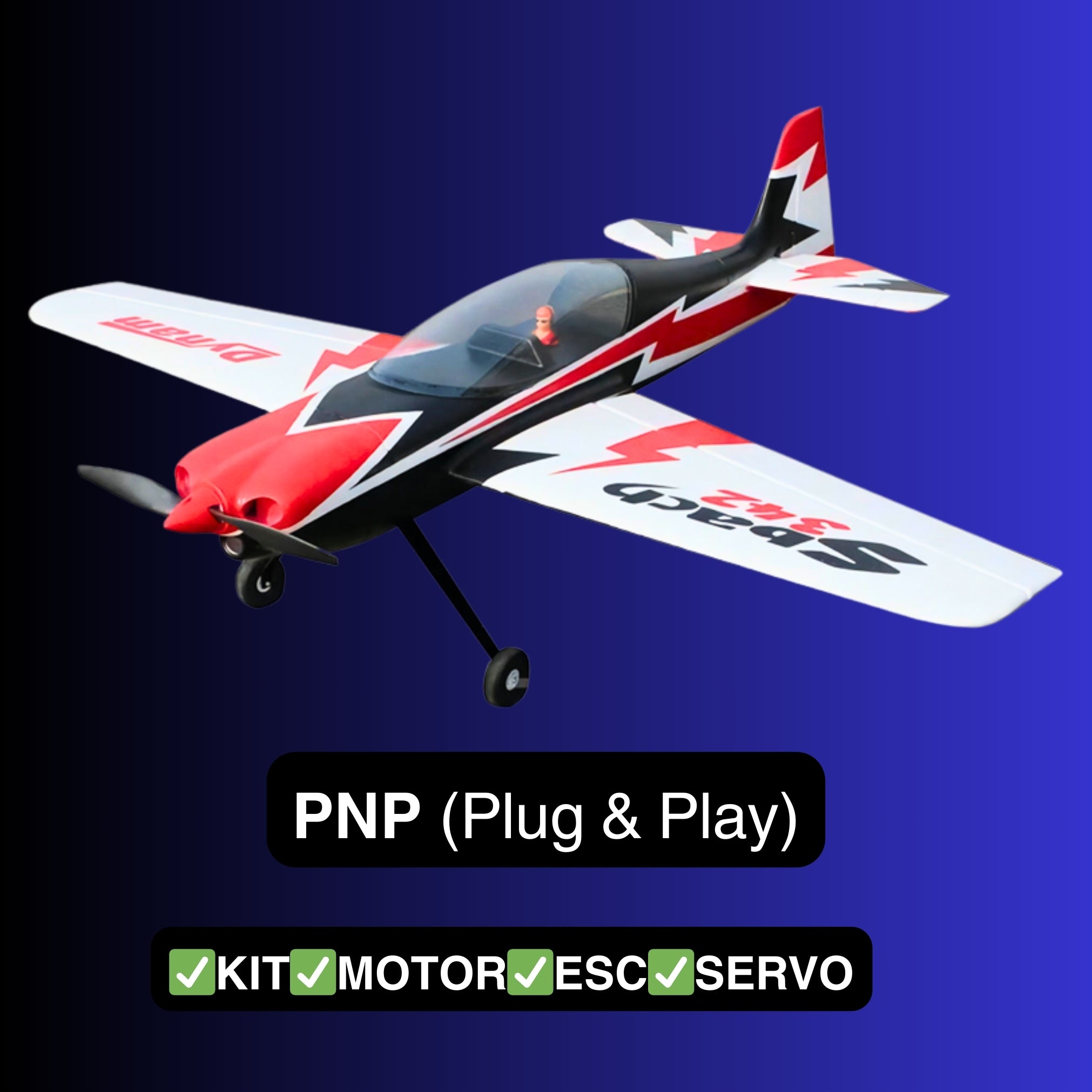 Dynam Sbach 342 4S RC Aerobatic 3D Sport Plane PNP