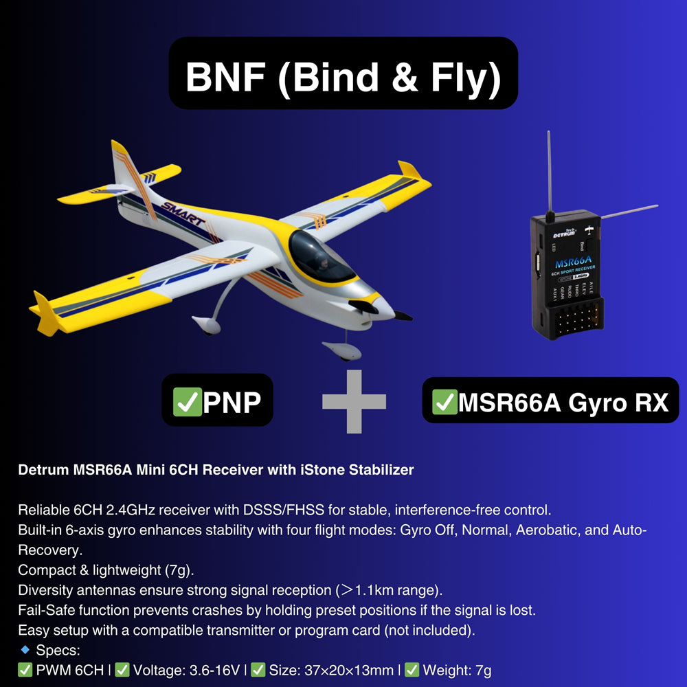 Dynam Smart 3D Sport Trainer V2 4S RC Aerobatic Plane BNF