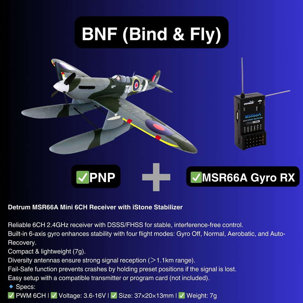 Dynam Supermarine Spitfire MK.VB 4S RC Warbird Seaplane BNF