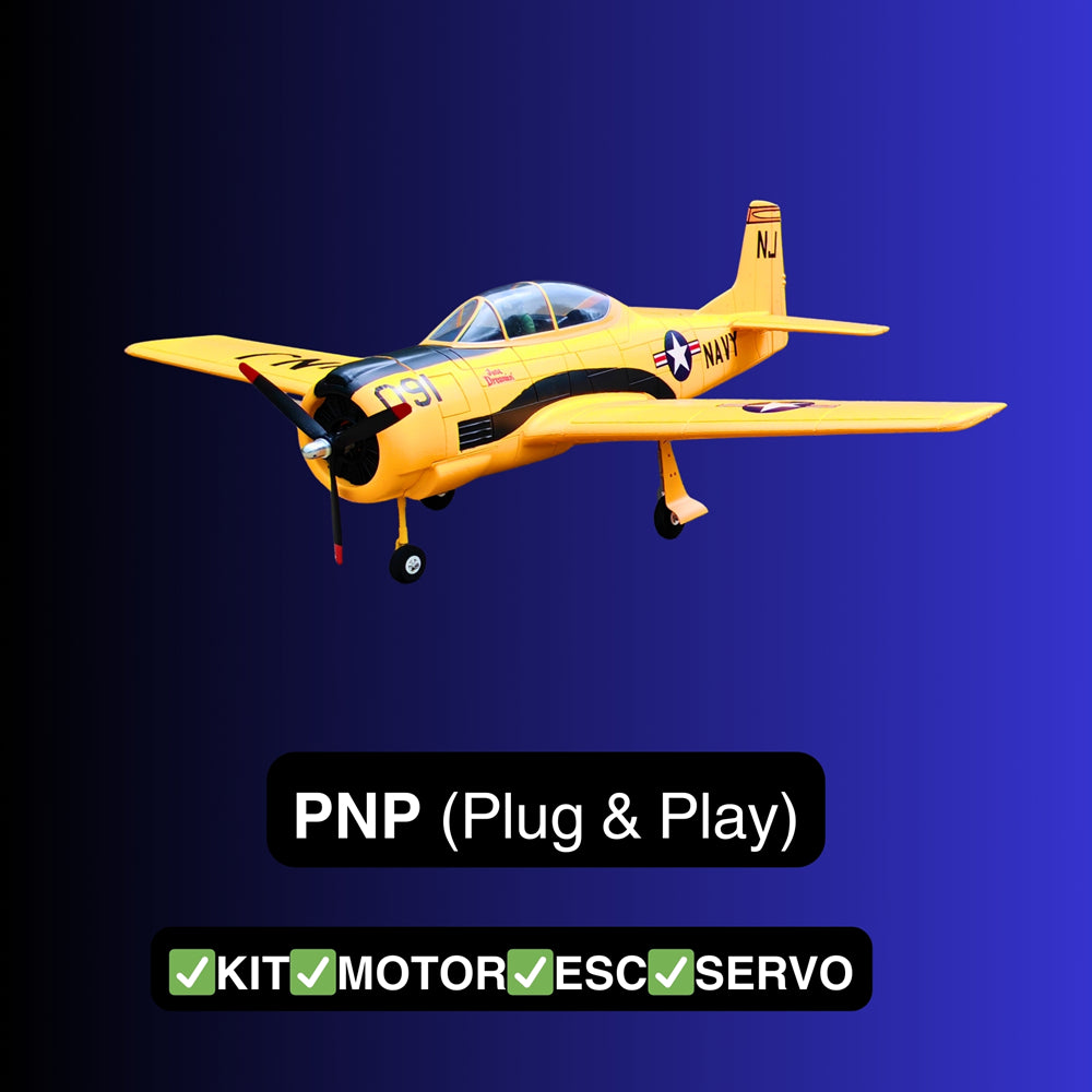 Dynam_T-28_Trojan_V2_Yellow_4S_RC_Warbird_Plane_PNP