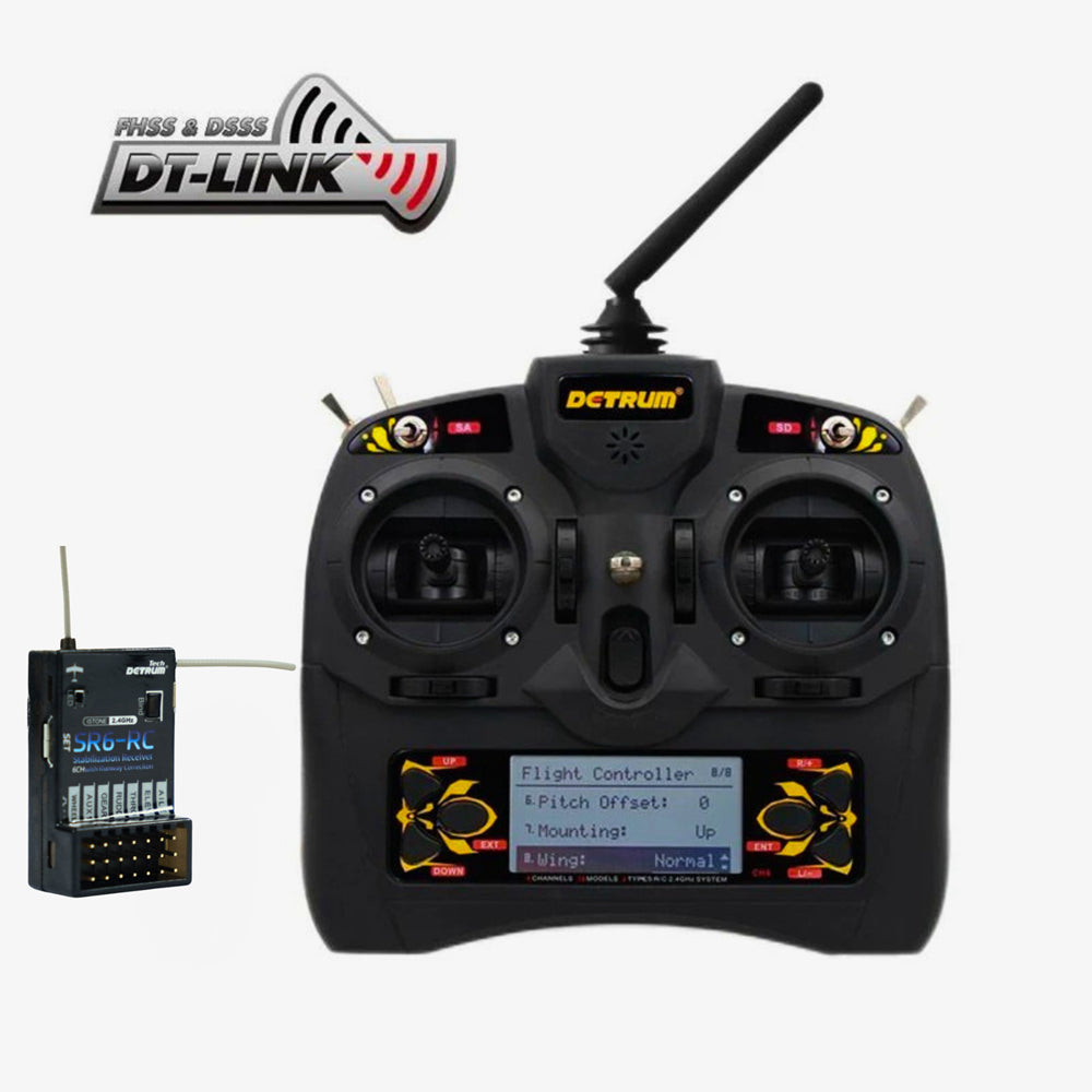 Detrum-GAVIN-6C-6CH-2.4Ghz-Transmitter-SR6-RC-iStone-6-Axis-Stabilization-Runway-Correction-Receiver_1