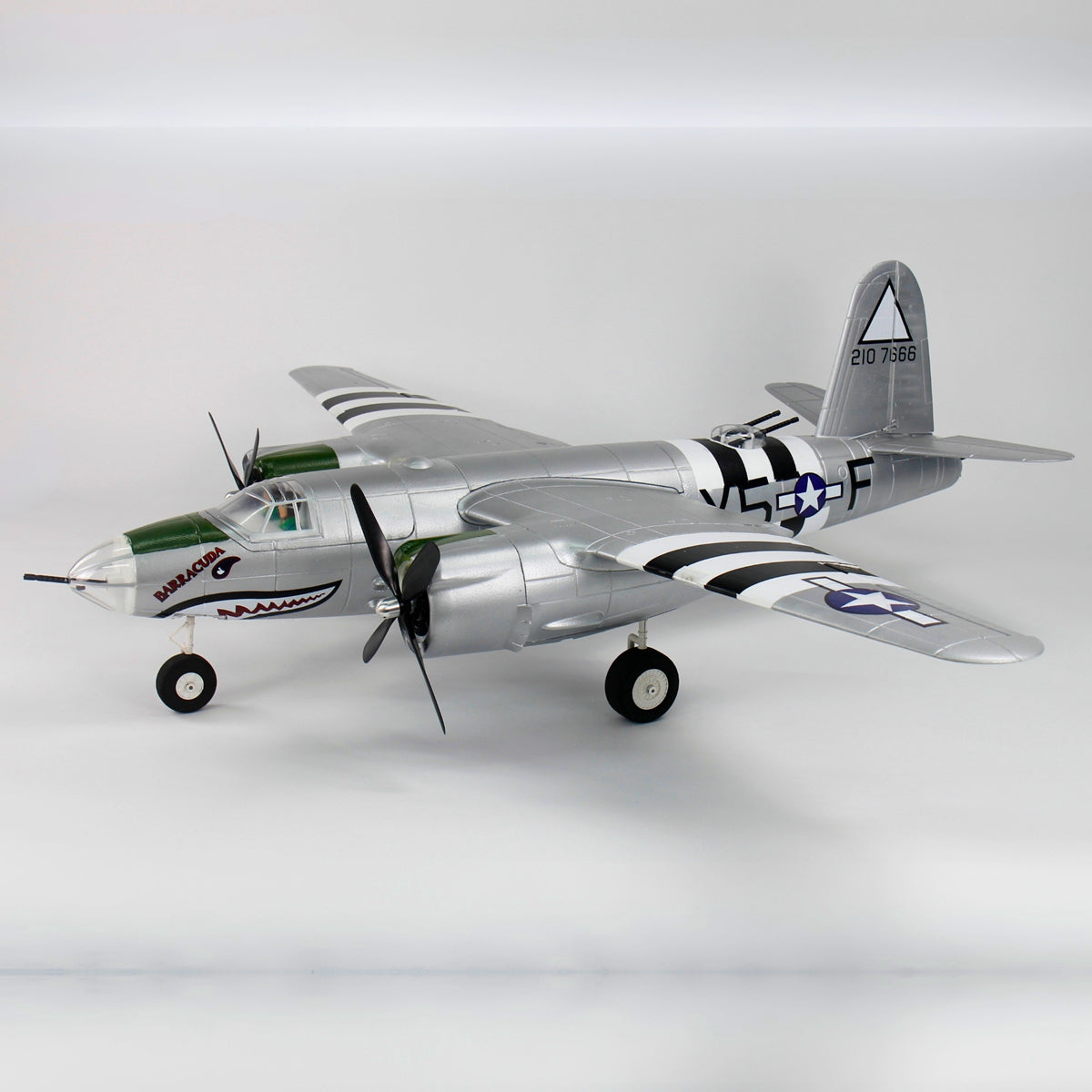 Dynam-B-26-Marauder-4S-Remote-Controlled-Twin-Warbird-Airplane-1.5m-Flaps-Silver-DY8972SV-RTF_11