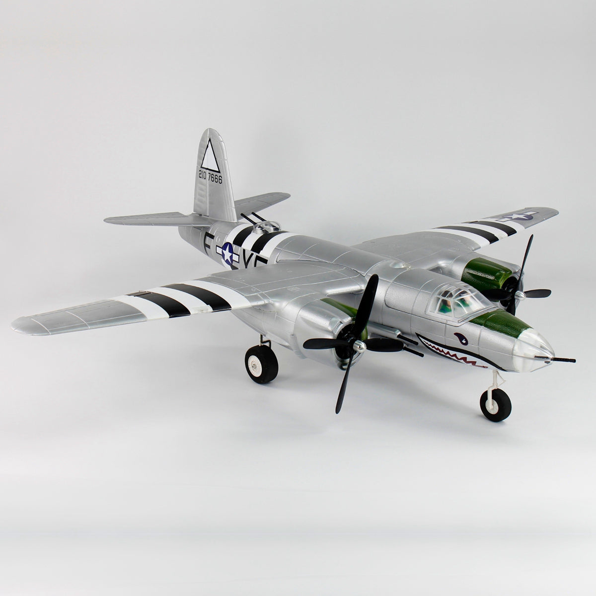 Dynam-B-26-Marauder-4S-Remote-Controlled-Twin-Warbird-Airplane-1.5m-Flaps-Silver-DY8972SV-RTF_12