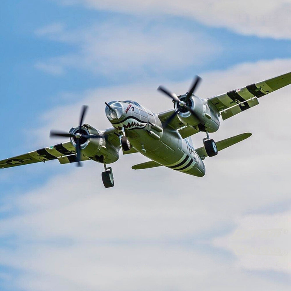 Dynam-B-26-Marauder-4S-Remote-Controlled-Twin-Warbird-Airplane-1.5m-Flaps-Silver-DY8972SV-RTF_5