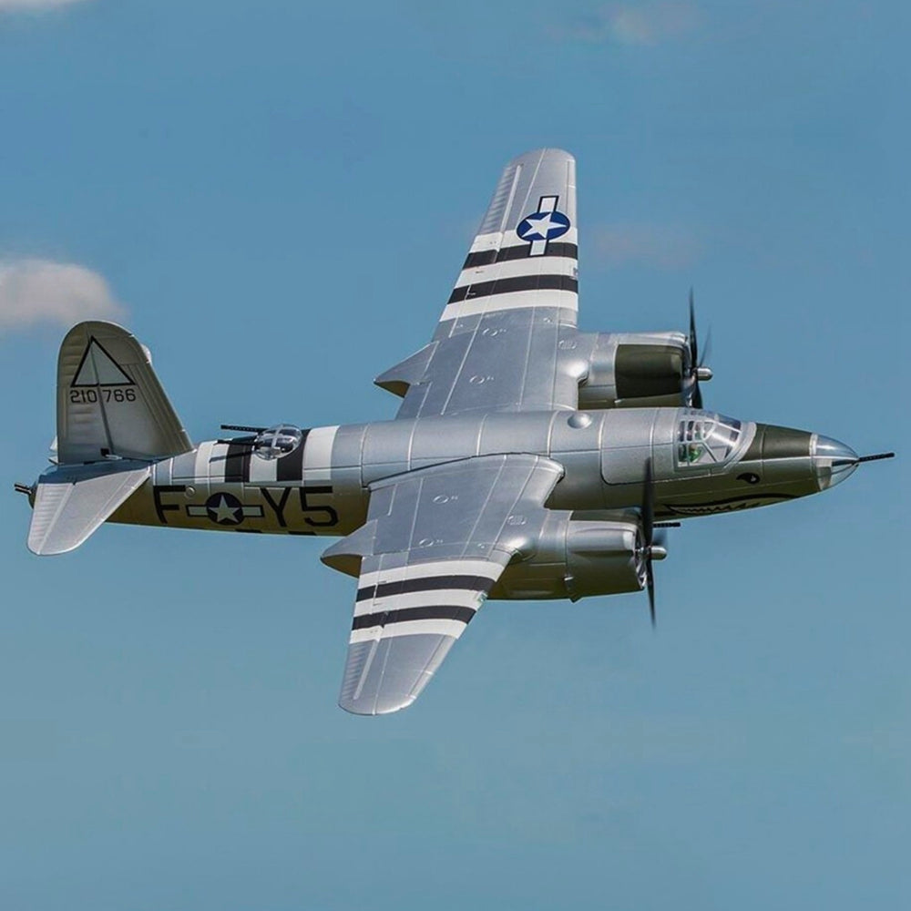 Dynam-B-26-Marauder-4S-Remote-Controlled-Twin-Warbird-Airplane-1.5m-Flaps-Silver-DY8972SV-RTF_6