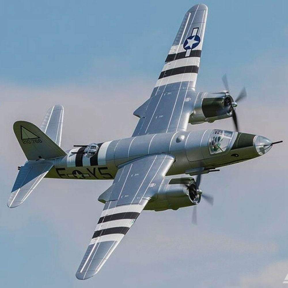 Dynam-B-26-Marauder-4S-Remote-Controlled-Twin-Warbird-Airplane-1.5m-Flaps-Silver-DY8972SV-RTF_9