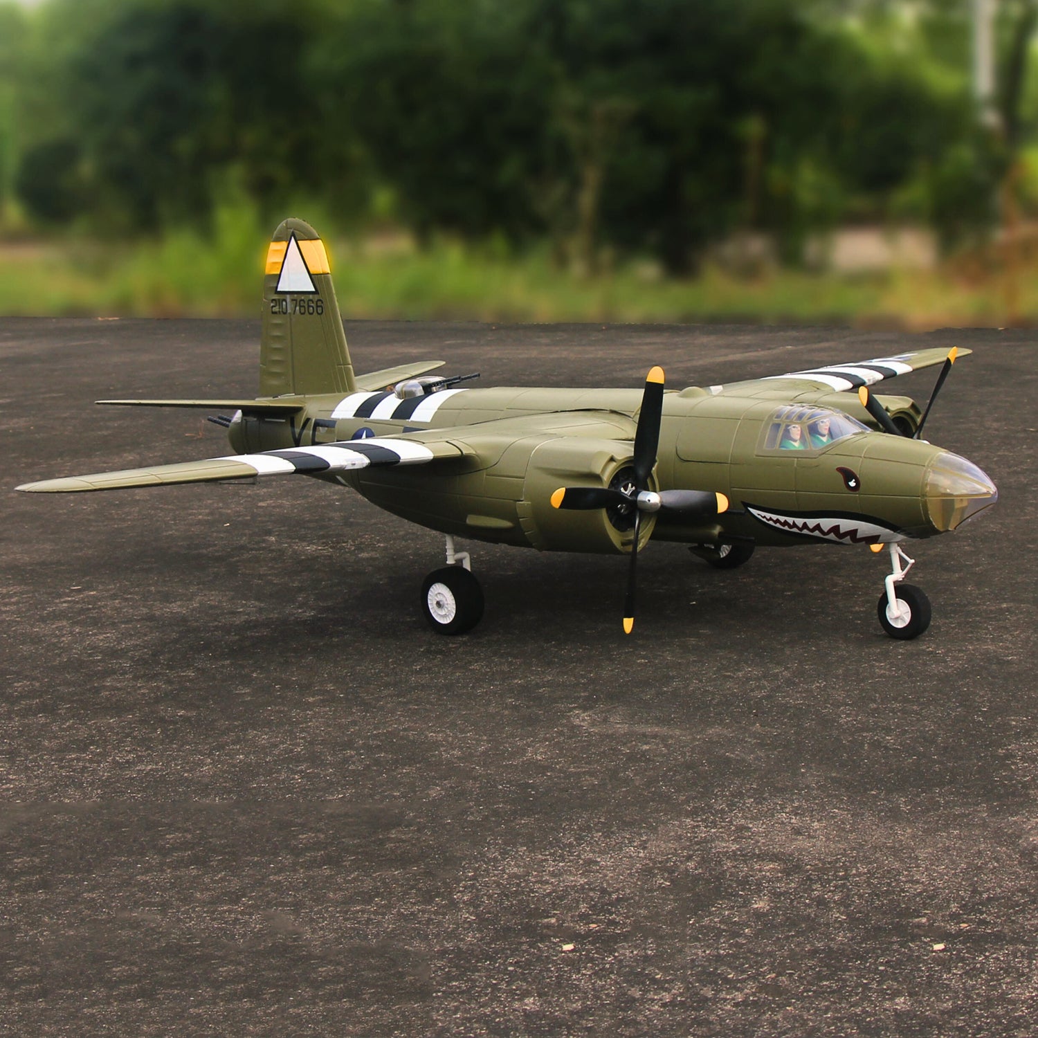 Dynam-B-26-Marauder-Green-4S-Twin-Engine-RC-Warbird-Plane-1.5m-SRTF-DY8972GN