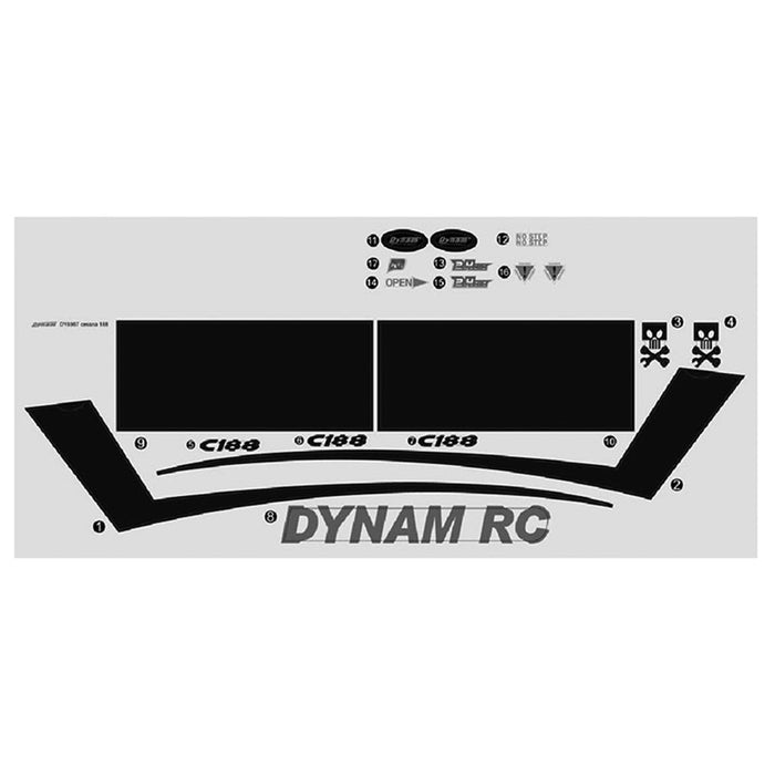 Dynam Cessna 188 Crop Duster Blue Decal