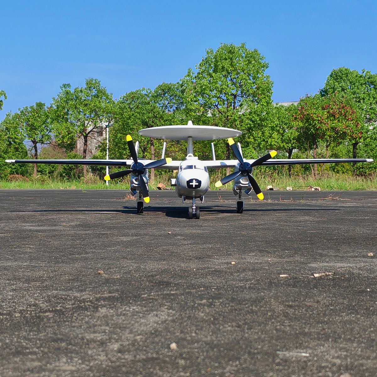 🌟🎉 Neuerscheinung! Jetzt vorbestellen: Dynam E-2C Hawkeye AEW 1500mm Zweimotoriges RC-Flugzeug mit 360° drehbarem Radar