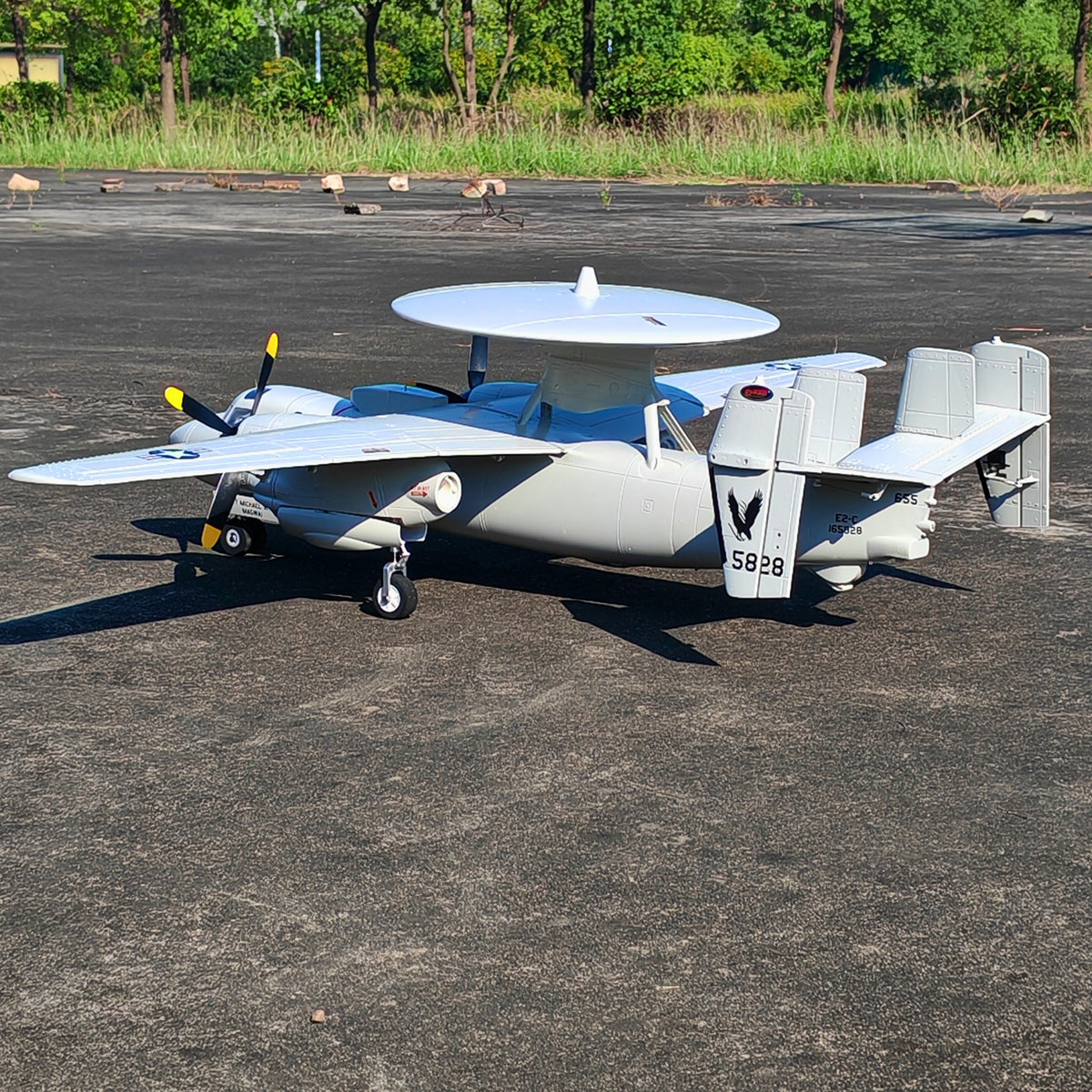 🌟🎉 Neuerscheinung! Jetzt vorbestellen: Dynam E-2C Hawkeye AEW 1500mm Zweimotoriges RC-Flugzeug mit 360° drehbarem Radar