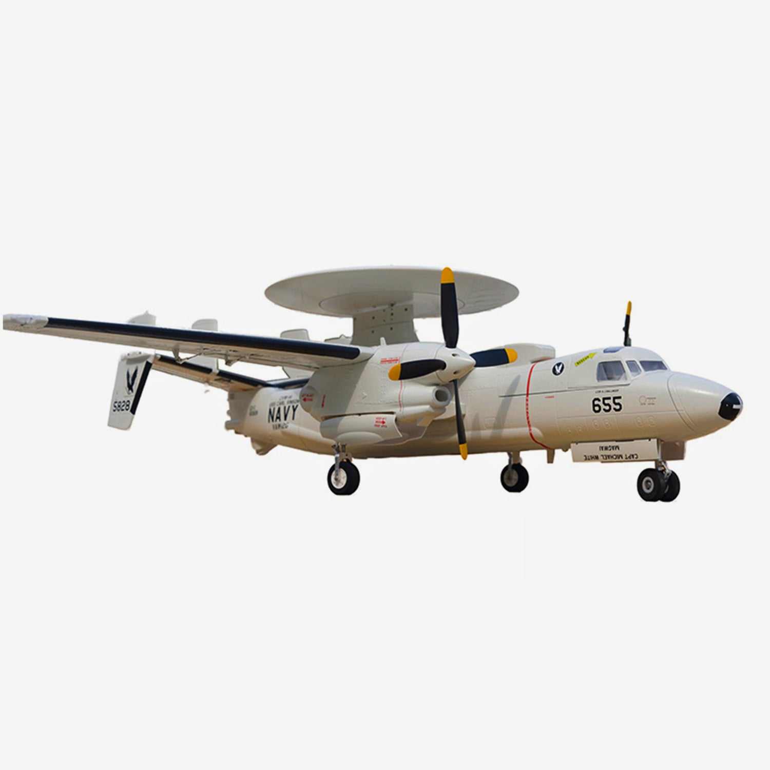 🌟🎉 New Release! Pre-Order Dynam E-2C Hawkeye AEW 1500mm Twin-Engine 360° Rotating Radar RC Scale Airplane