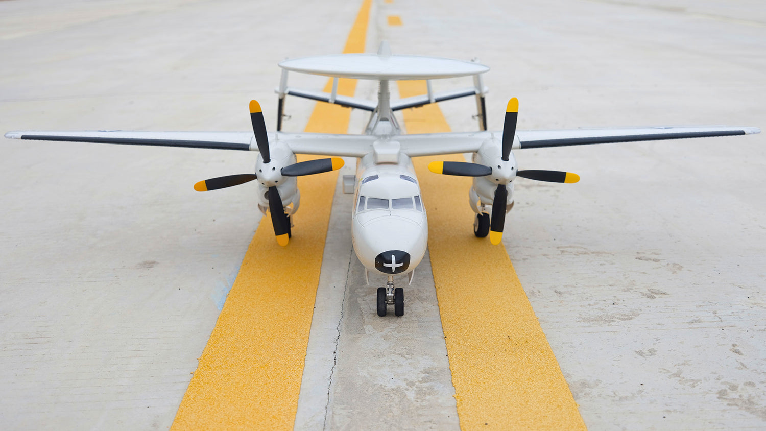 🌟🎉 New Release! Pre-Order Dynam E-2C Hawkeye AEW 1500mm Twin-Engine 360° Rotating Radar RC Scale Airplane