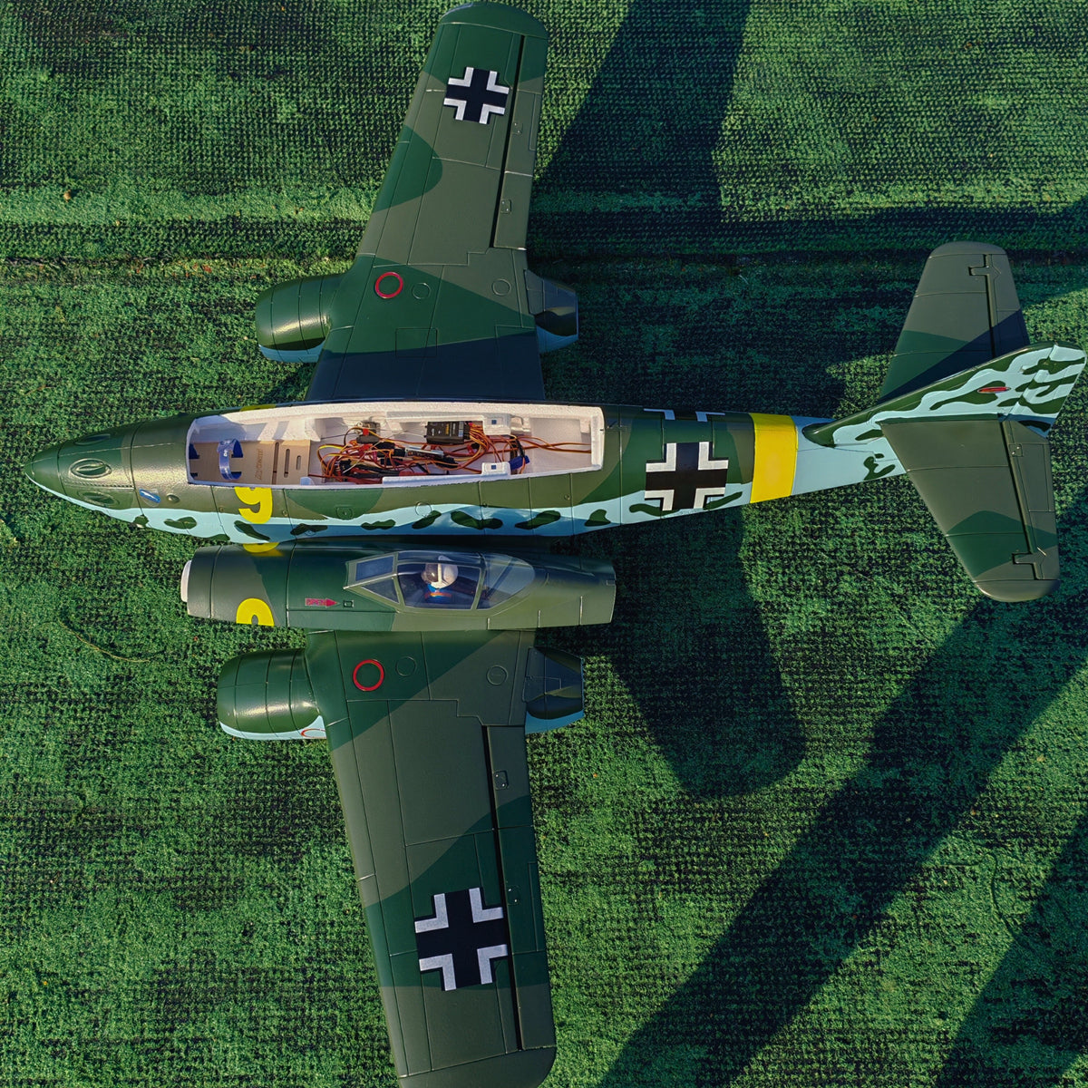 Dynam Me-262 V3 6S 12-Blade Twin 70mm EDF Jet 1.5m w/ Flaps
