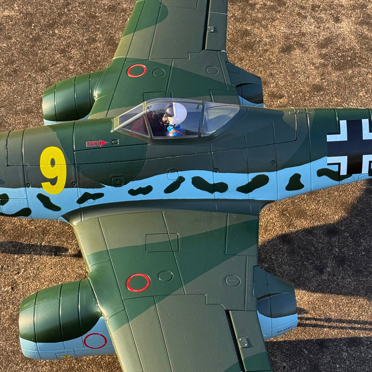 Dynam-Messerschmitt-Me-262-V3-6S-12-Blade-Twin-70mm-EDF-Radio-Controlled-Jet-1.5m-Flaps-RTF-DY8950V3_29